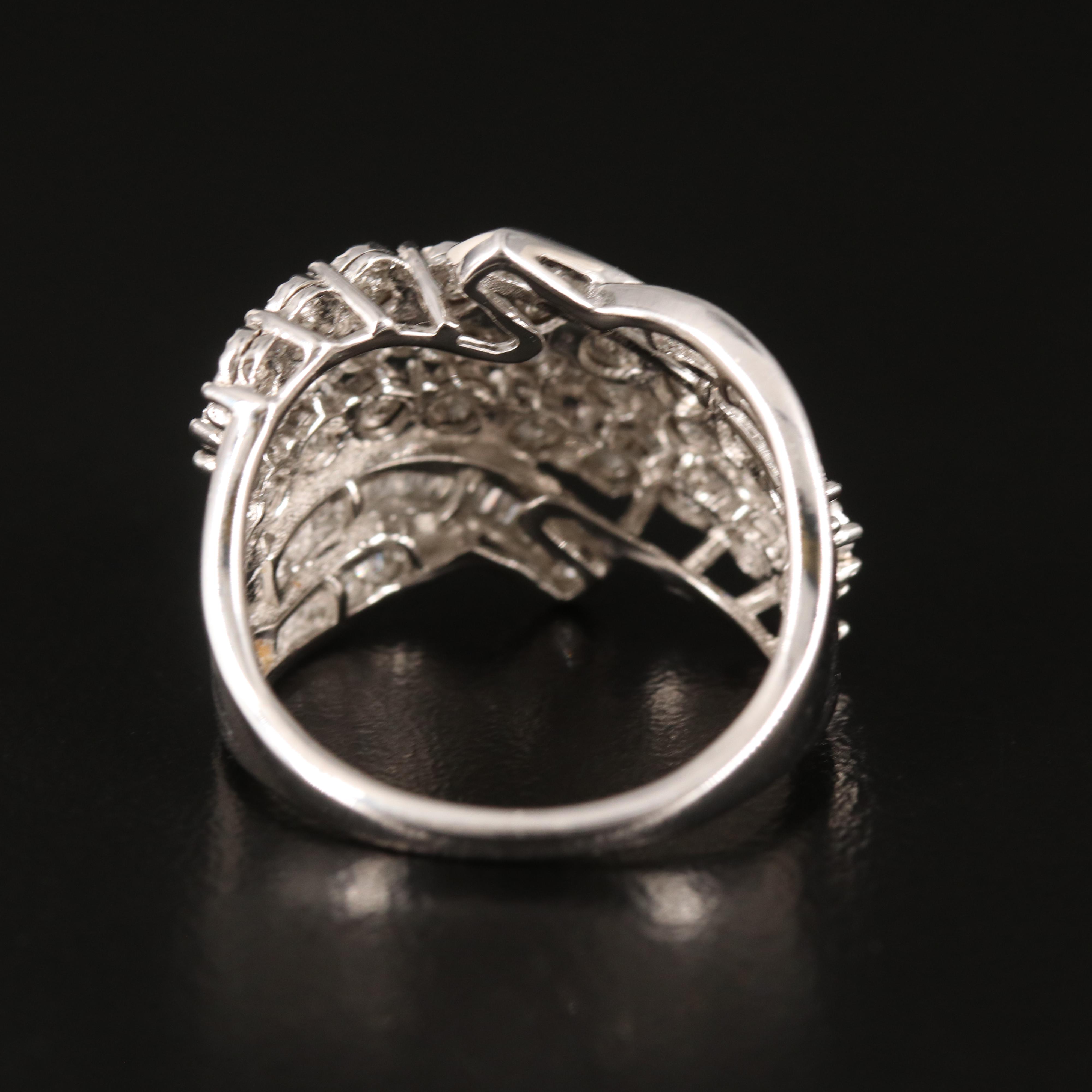 Diamond Bypass Ring in Sterling