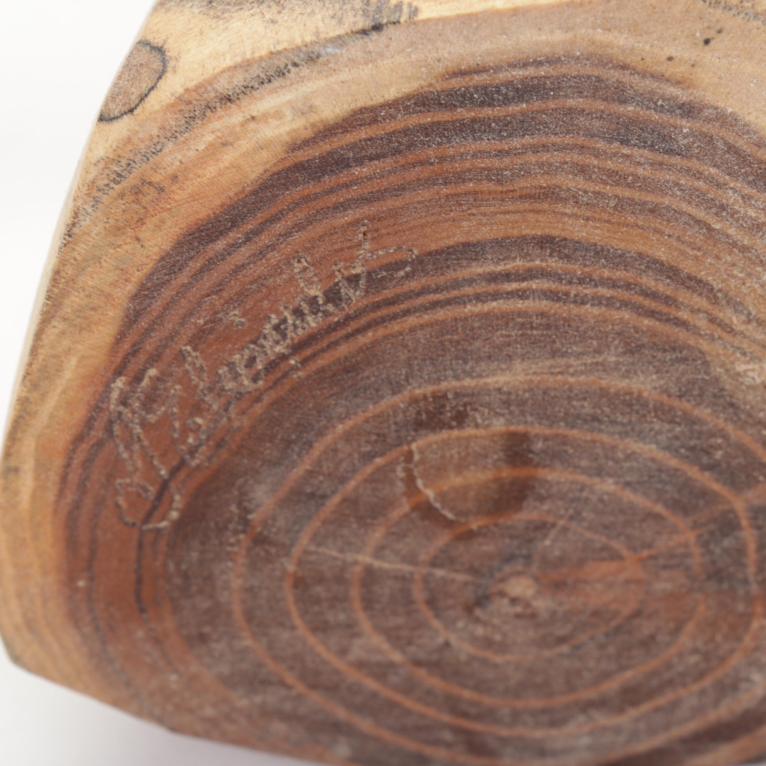 Jim Eliopulos Turned Maple Bowl, Box Elder Vase and Bird Sculpture