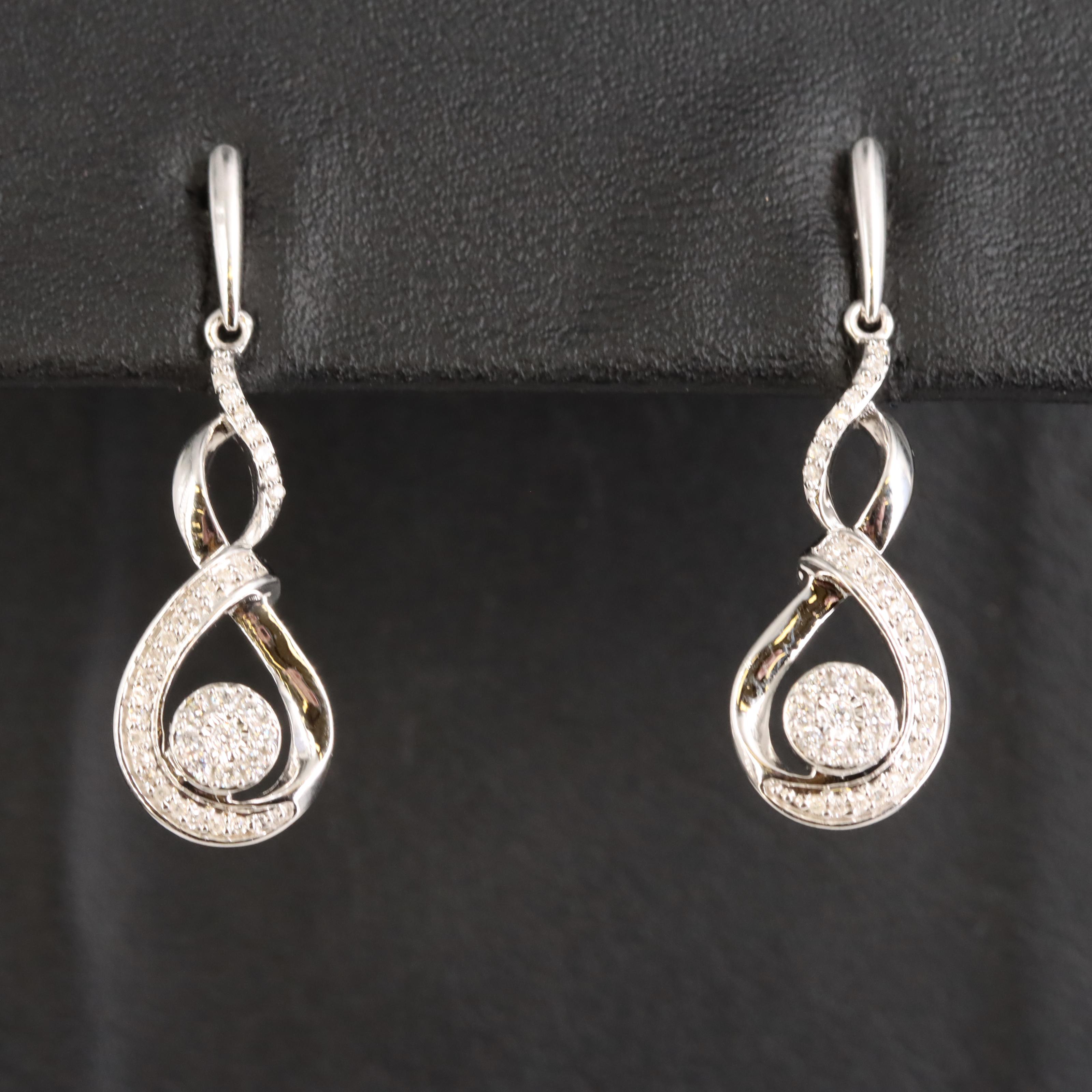 Sterling Diamond Earrings