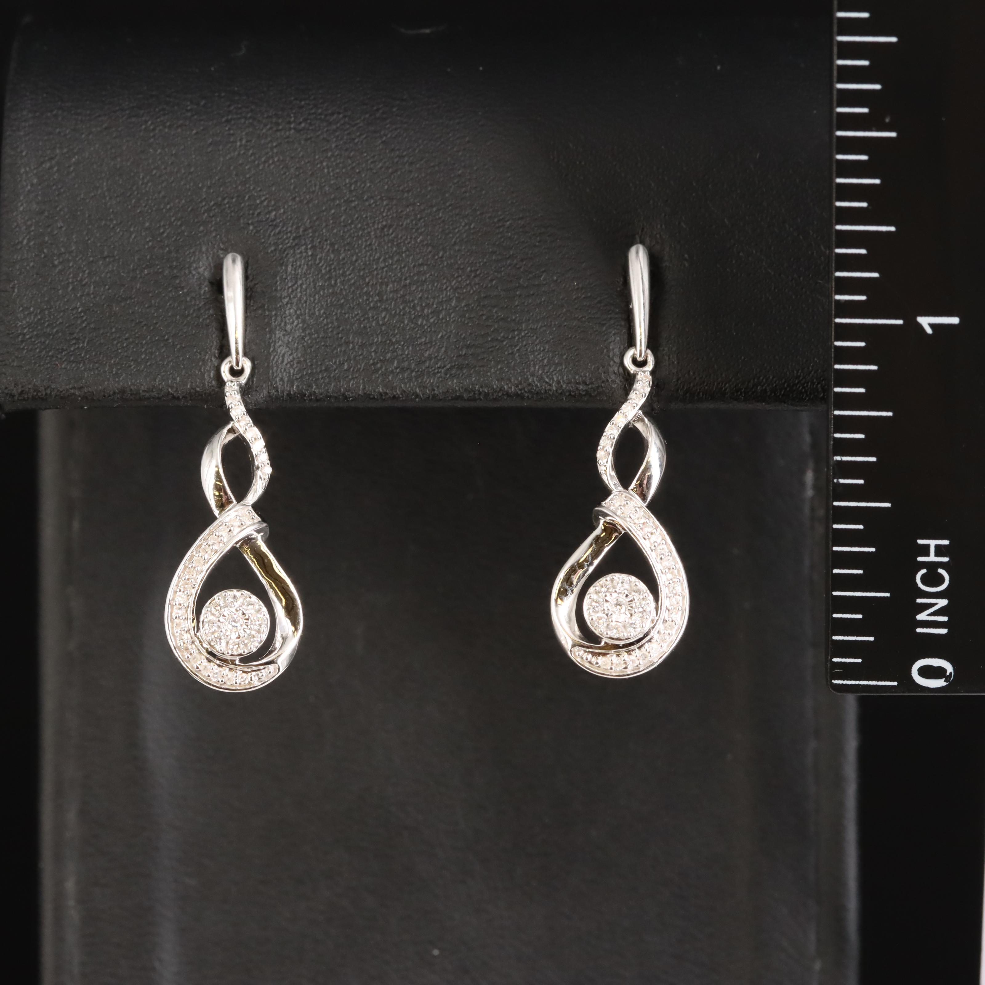 Sterling Diamond Earrings