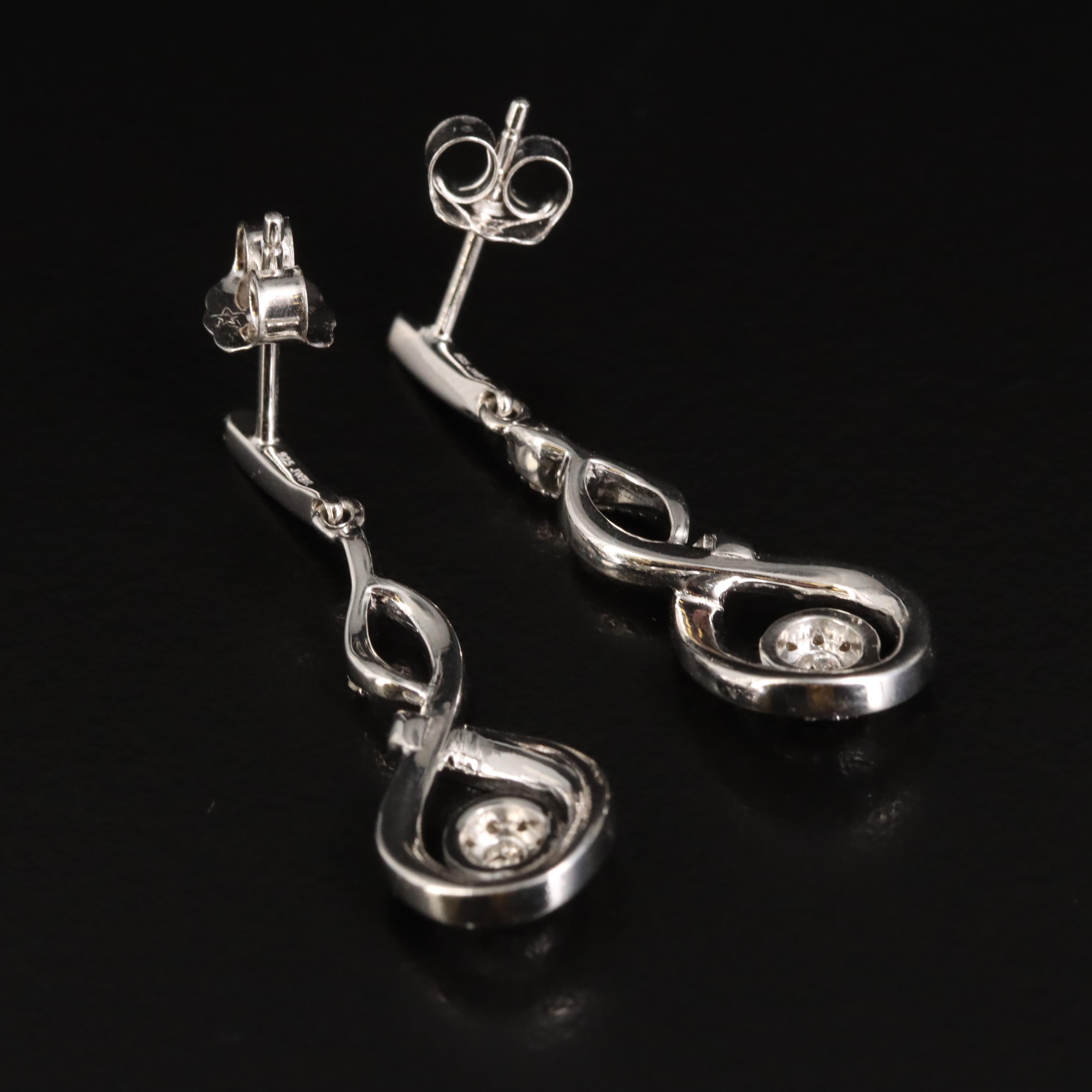 Sterling Diamond Earrings