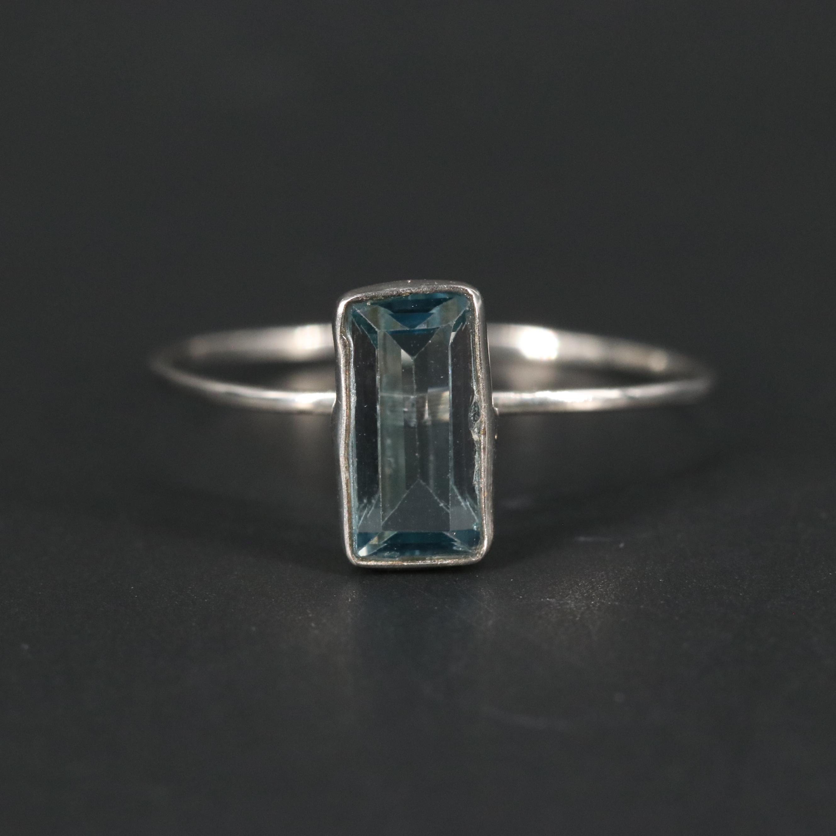 10K Blue Topaz Ring