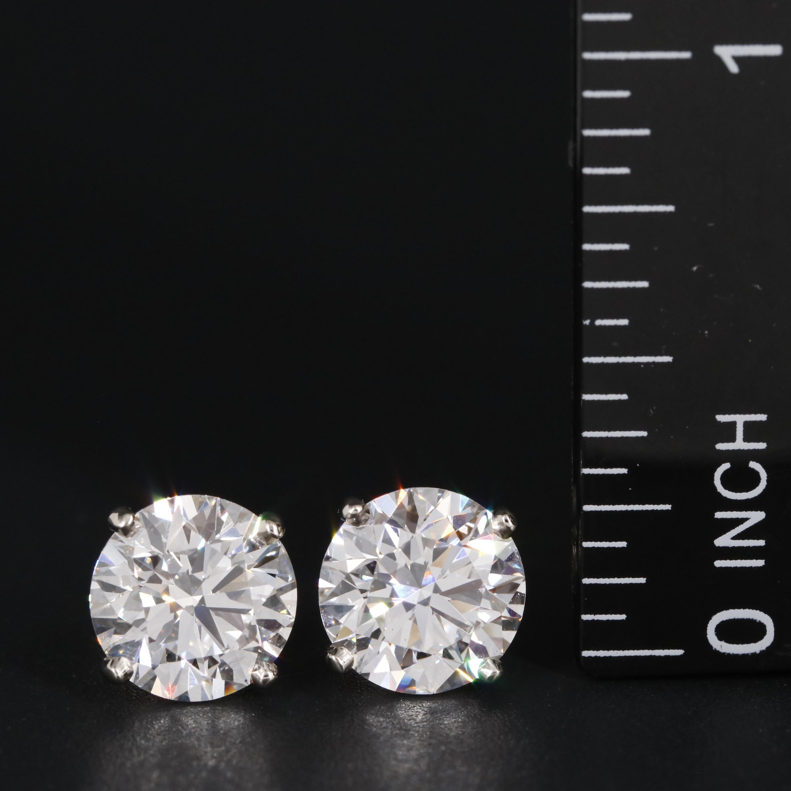 18K 4.68 CTW Lab Grown Diamond Stud Earrings with IGI Reports