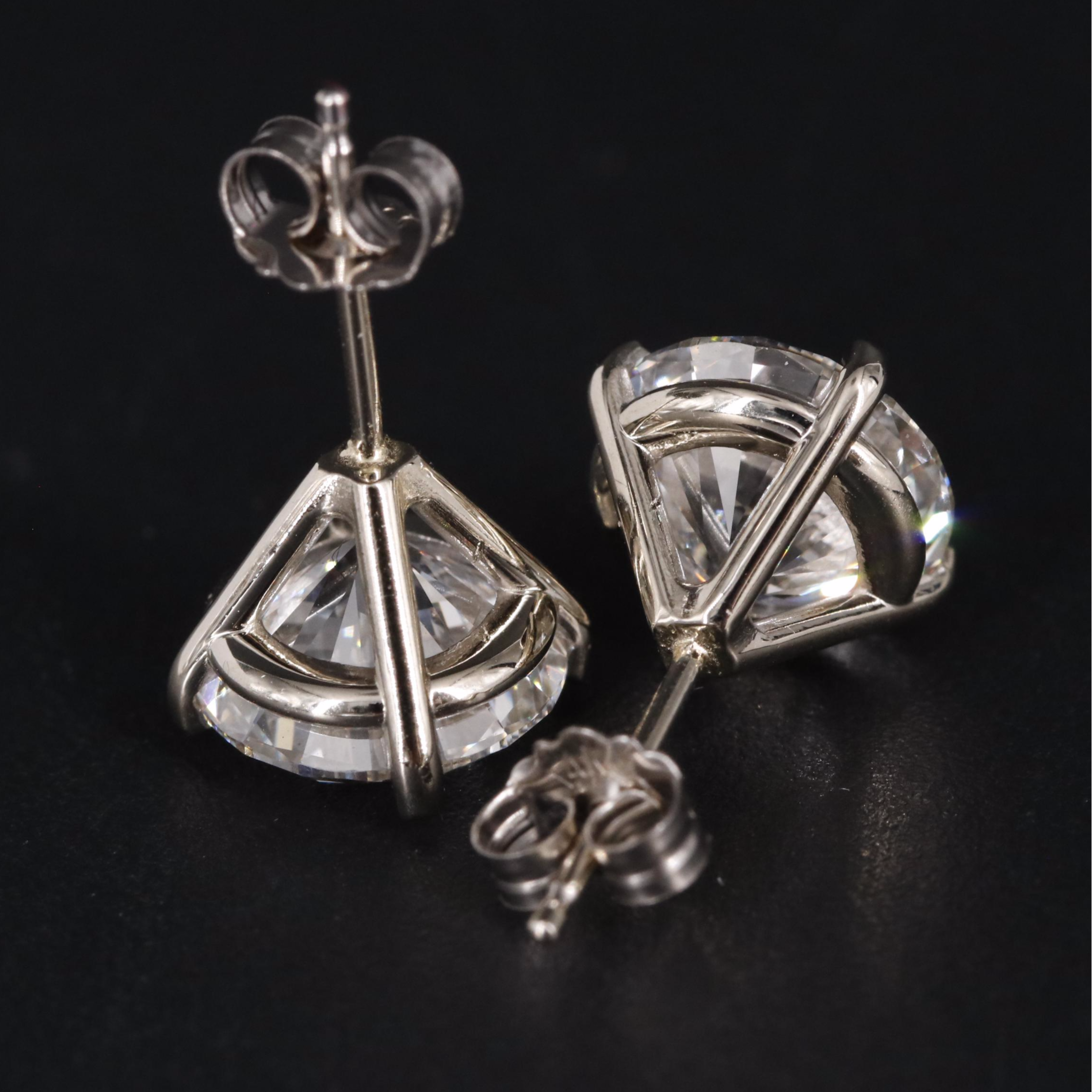 18K 4.68 CTW Lab Grown Diamond Stud Earrings with IGI Reports