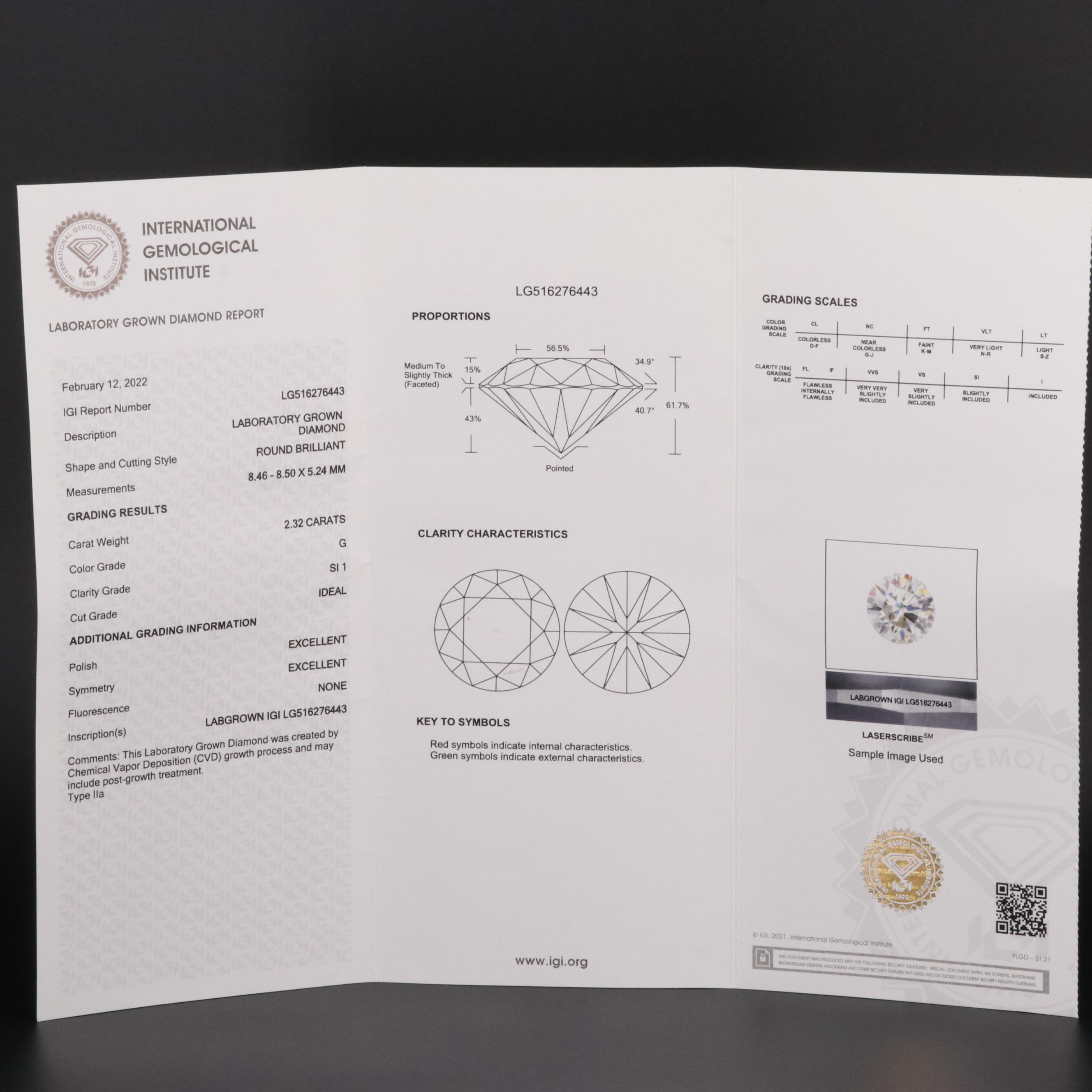 18K 4.68 CTW Lab Grown Diamond Stud Earrings with IGI Reports