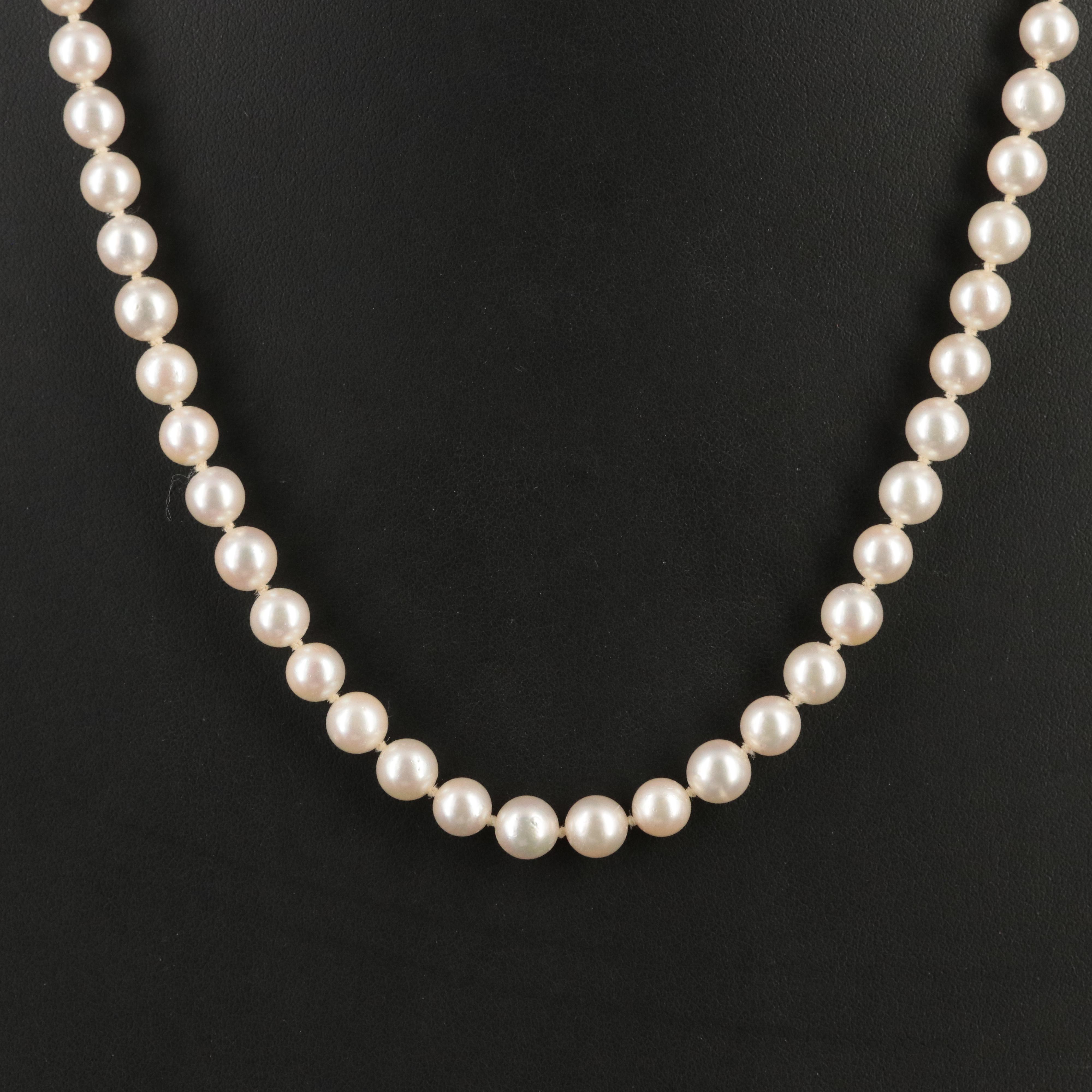 Pearl Necklace with 14K Clasp