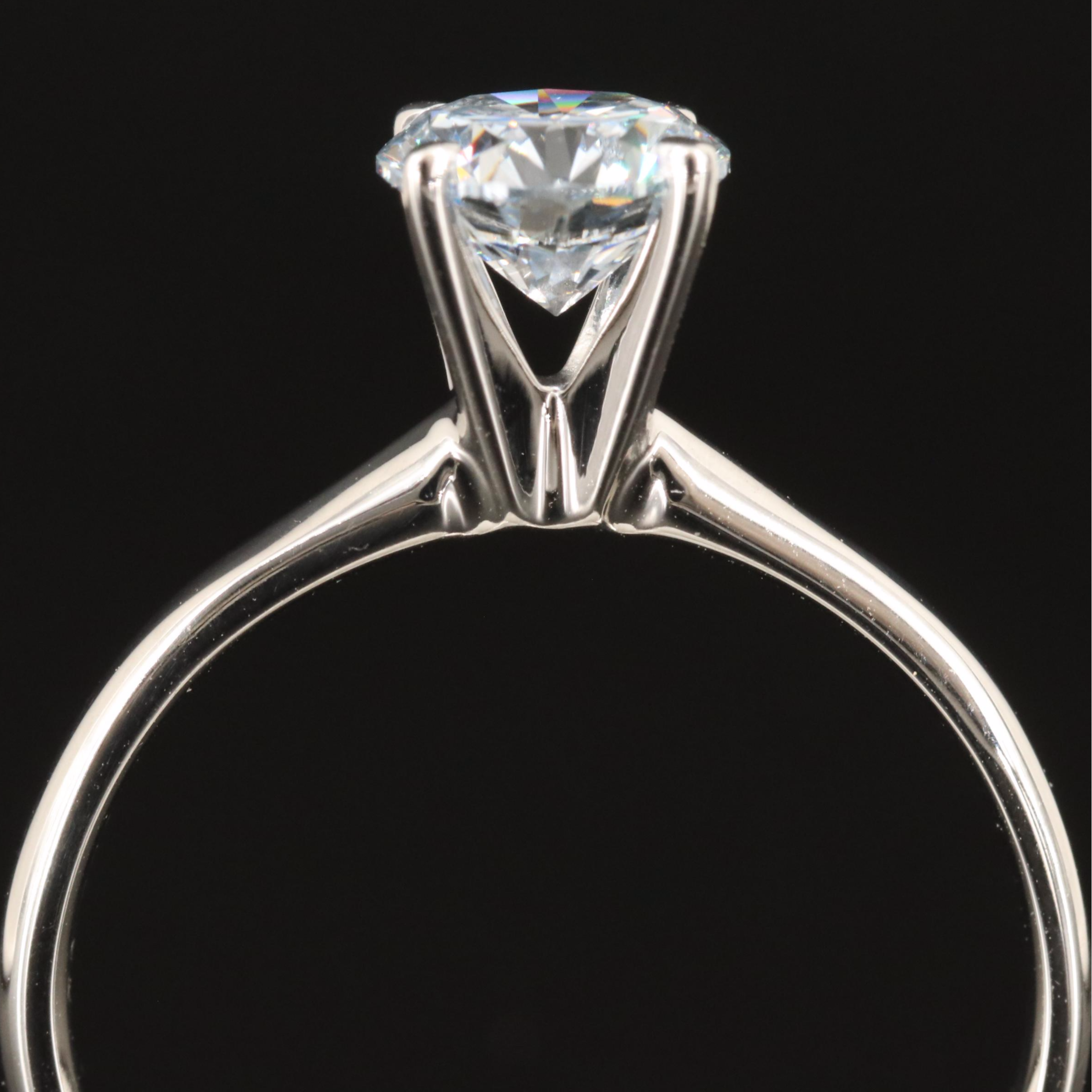 14K 0.96 CT Lab Grown Diamond Solitaire Ring