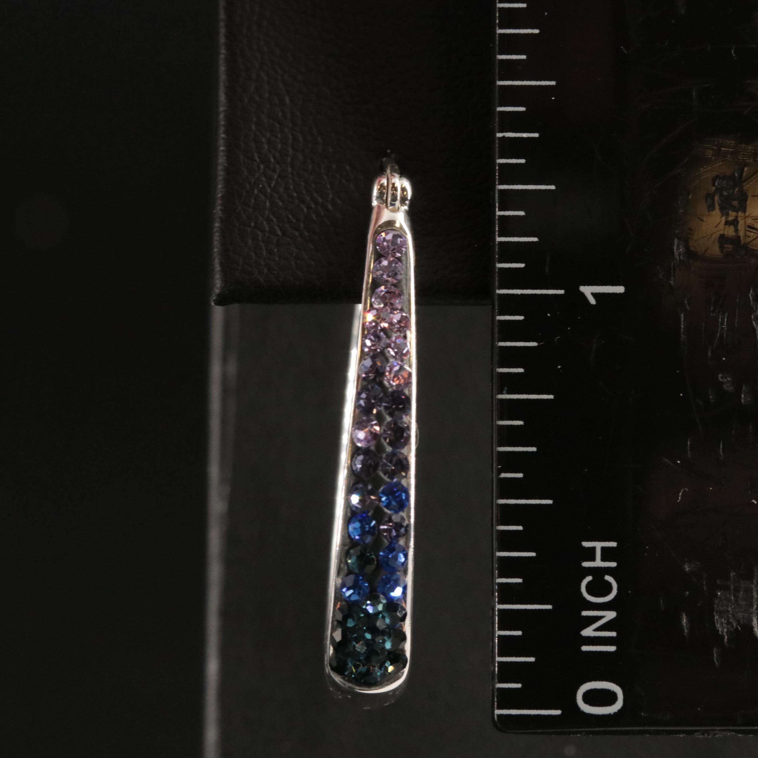 Crystal Oval Hoop Earrings