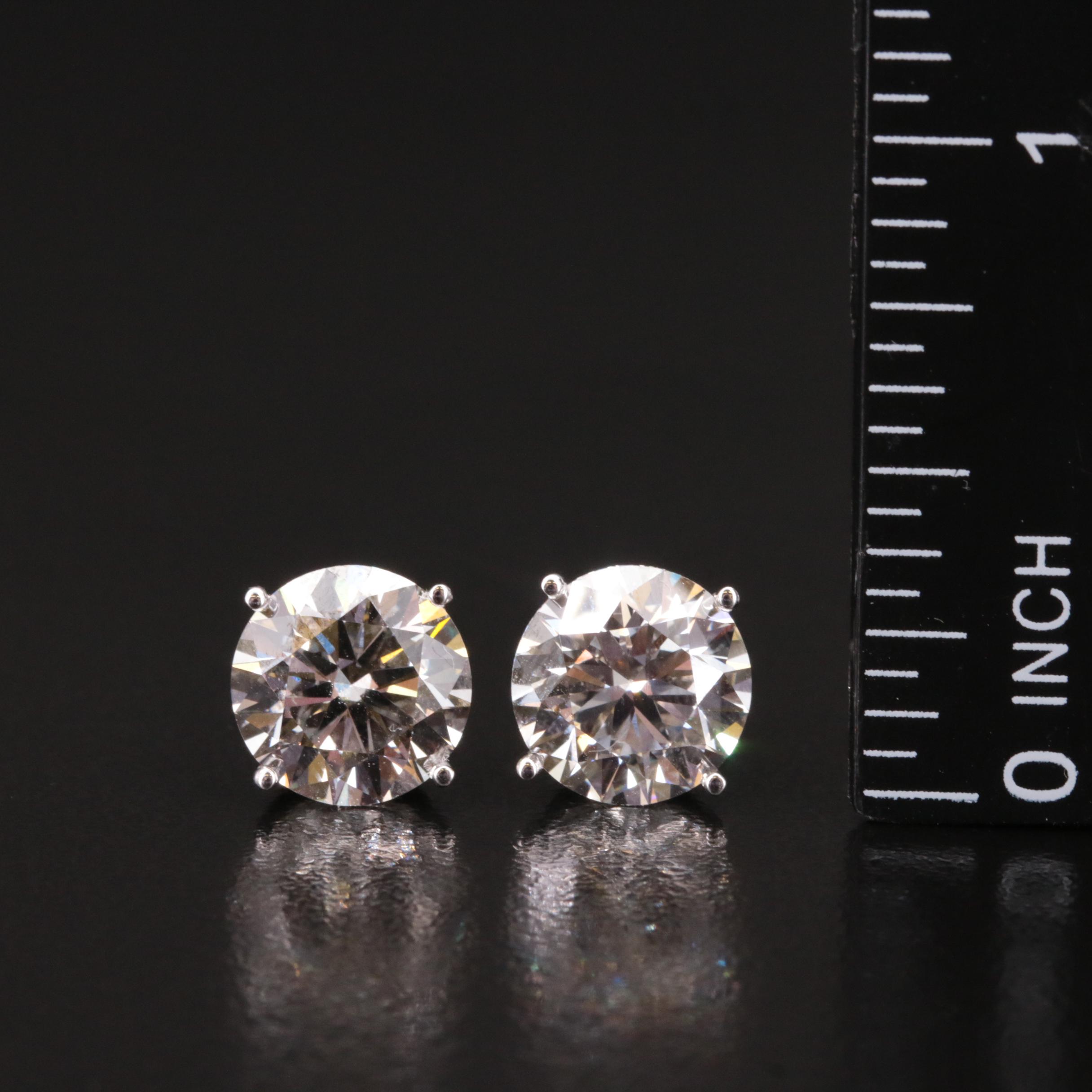 14K 6.00 CTW Lab Grown Diamond Solitaire Stud Earrings