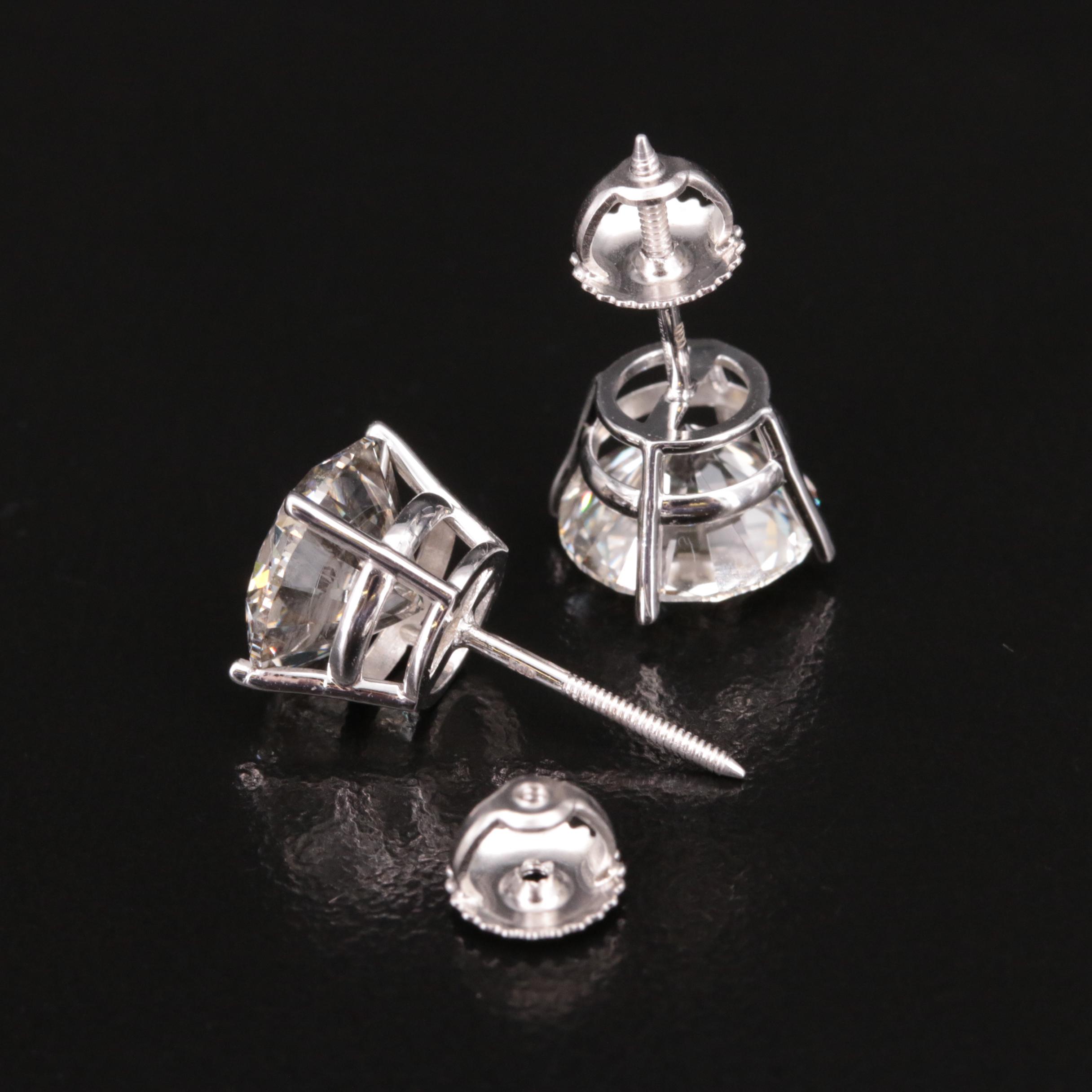 14K 6.00 CTW Lab Grown Diamond Solitaire Stud Earrings