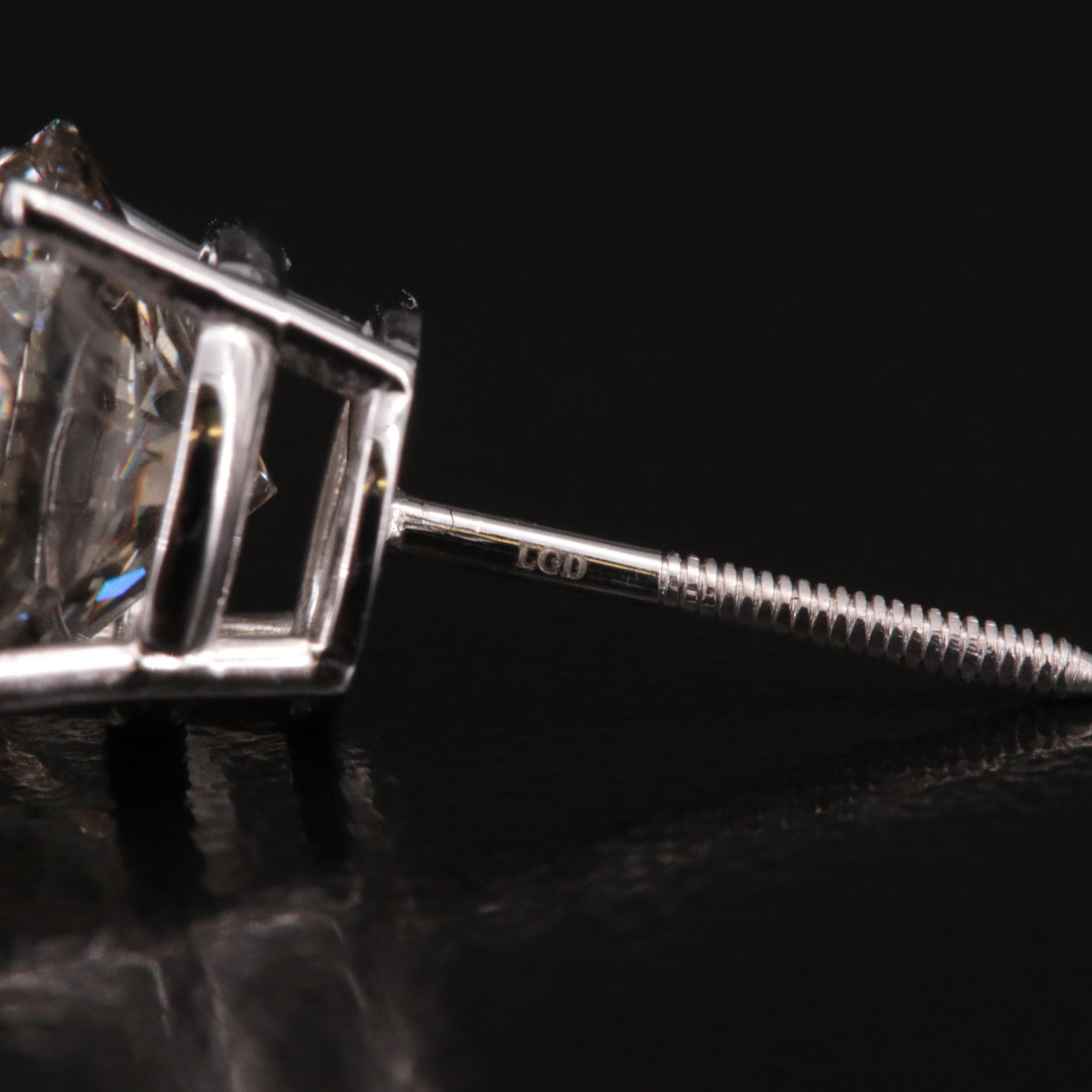 14K 6.00 CTW Lab Grown Diamond Solitaire Stud Earrings