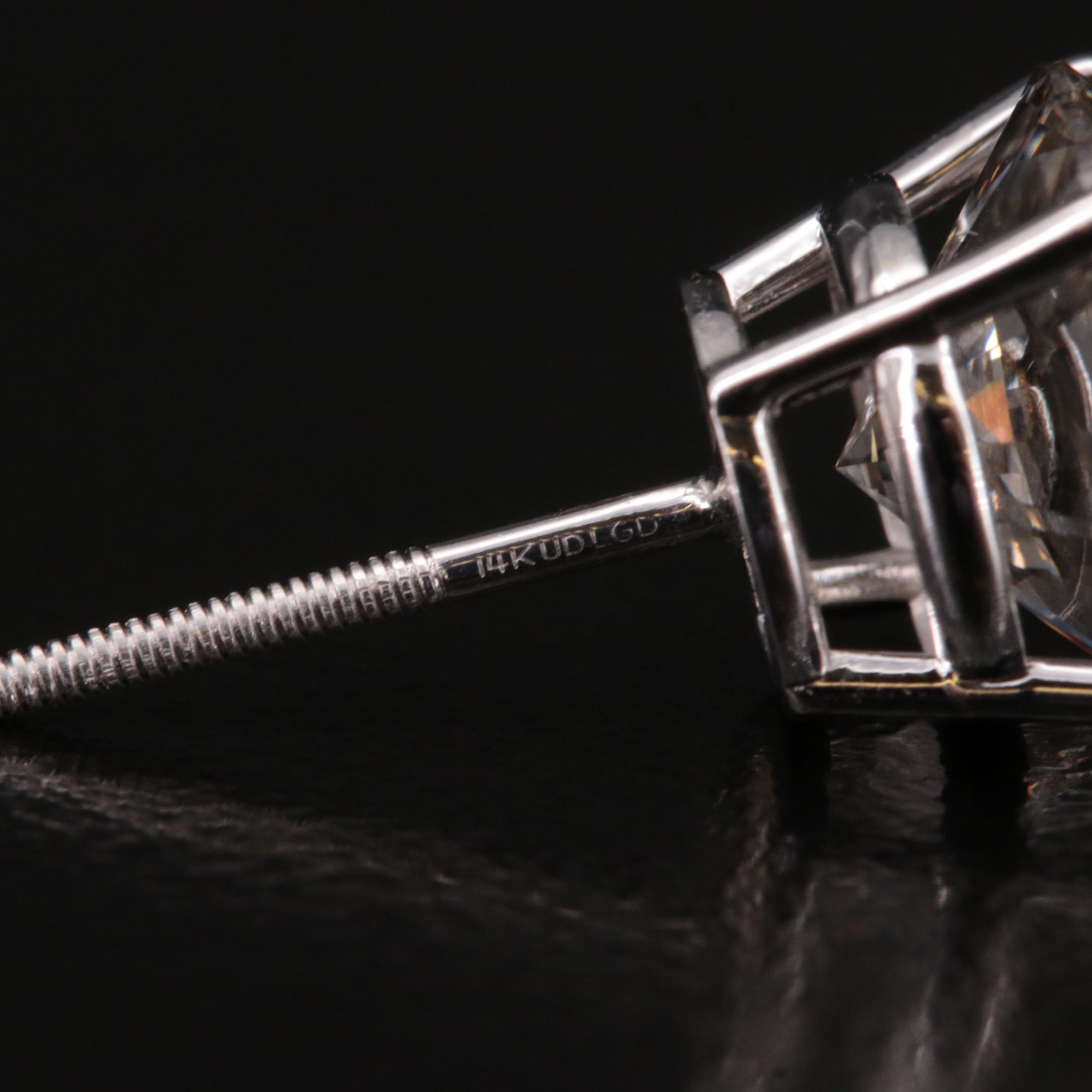 14K 6.00 CTW Lab Grown Diamond Solitaire Stud Earrings