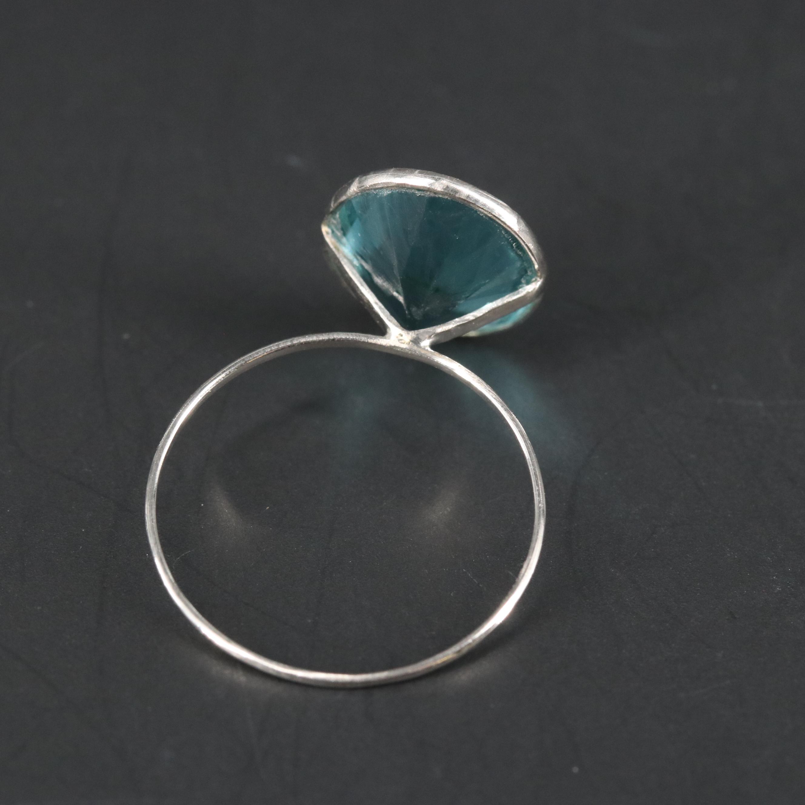 10K Aquamarine Ring