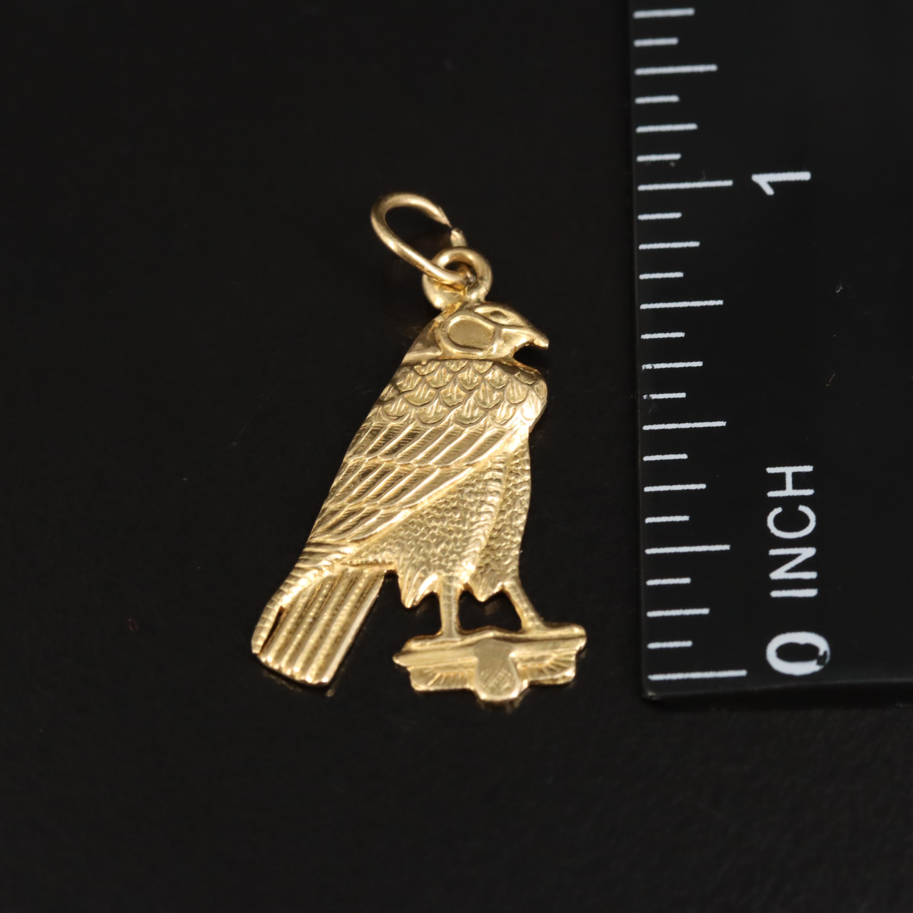 Egyptian 18K Horus Pendant