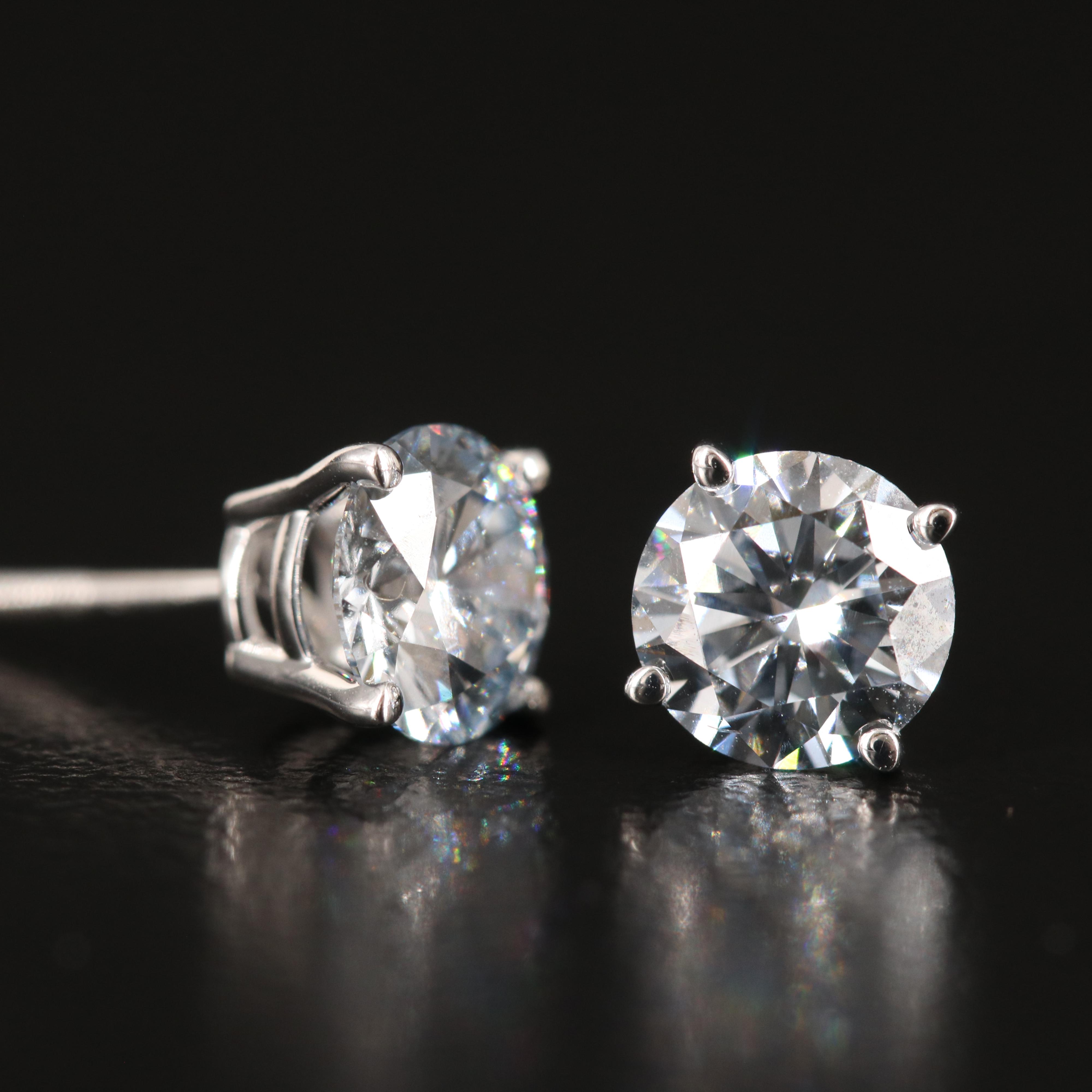 14K 1.45 CTW Lab Grown Diamond Stud Earrings