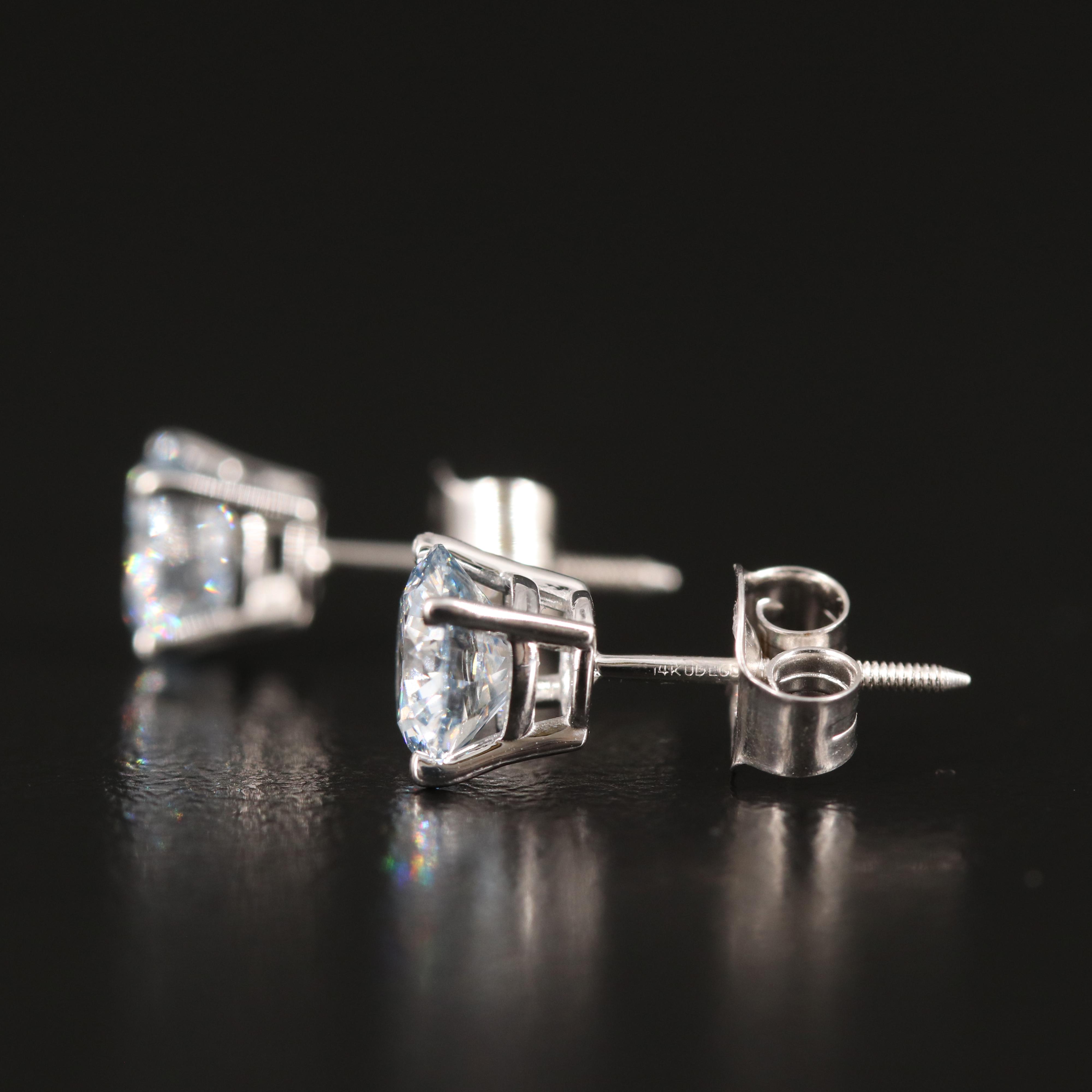 14K 1.45 CTW Lab Grown Diamond Stud Earrings