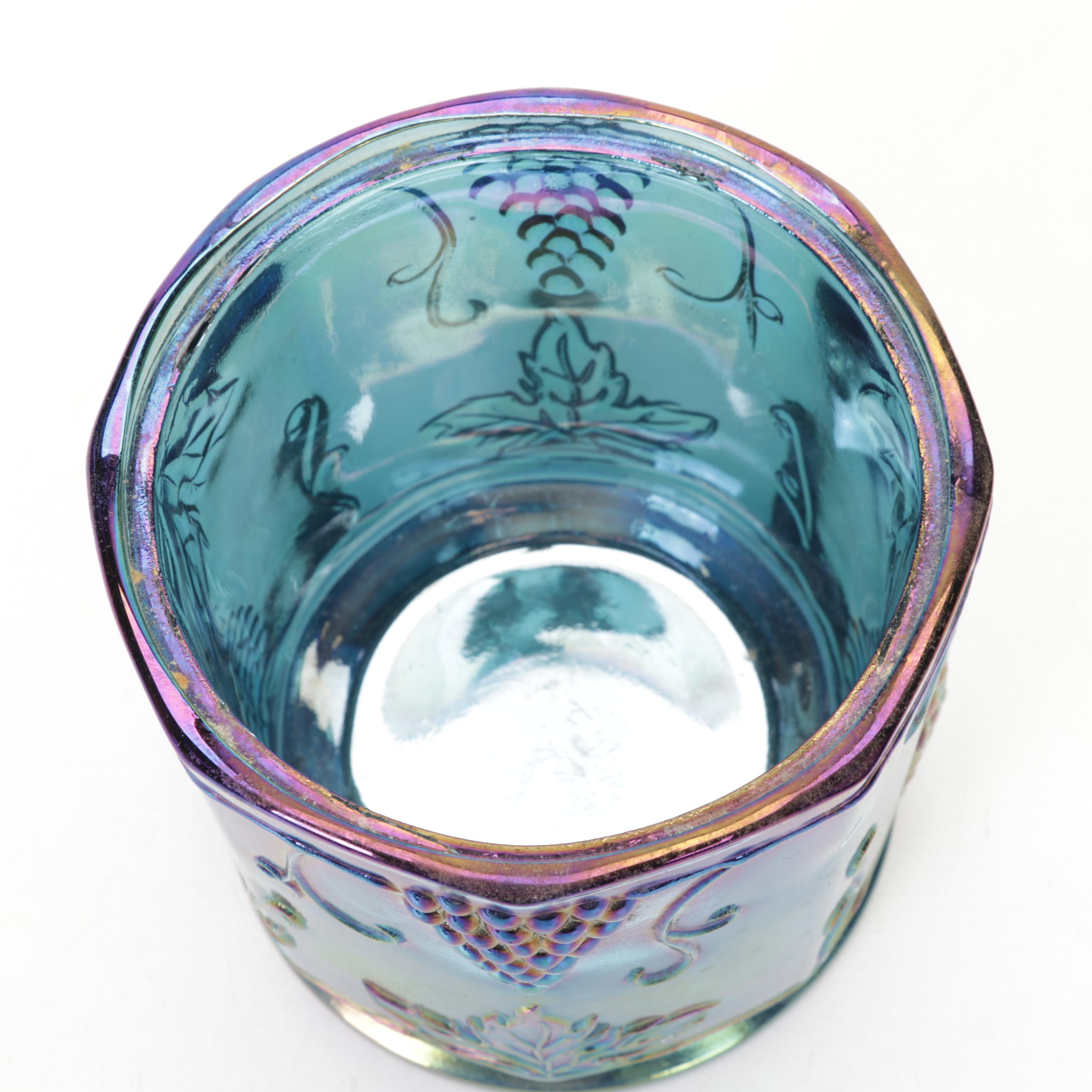McCoy Planter, Carnival Glass Biscuit Jar, Aladdin Pink Glass Oil Lamp and More