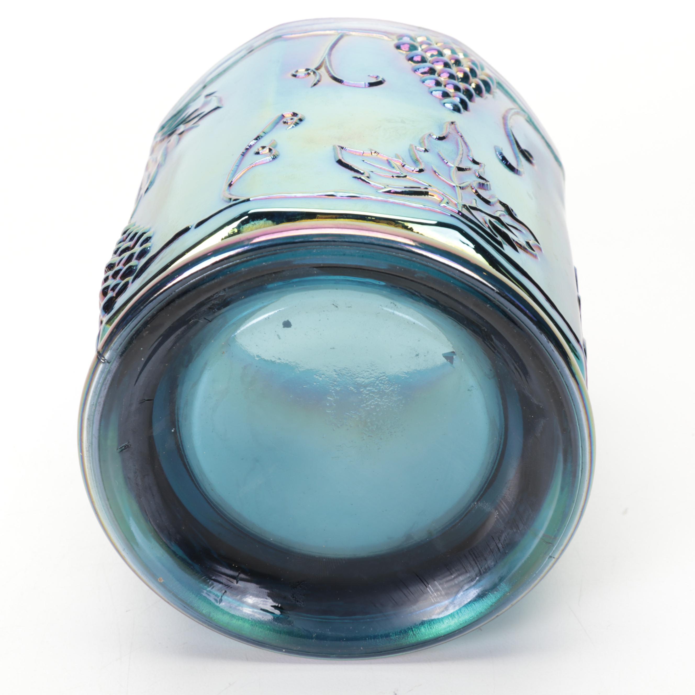 McCoy Planter, Carnival Glass Biscuit Jar, Aladdin Pink Glass Oil Lamp and More