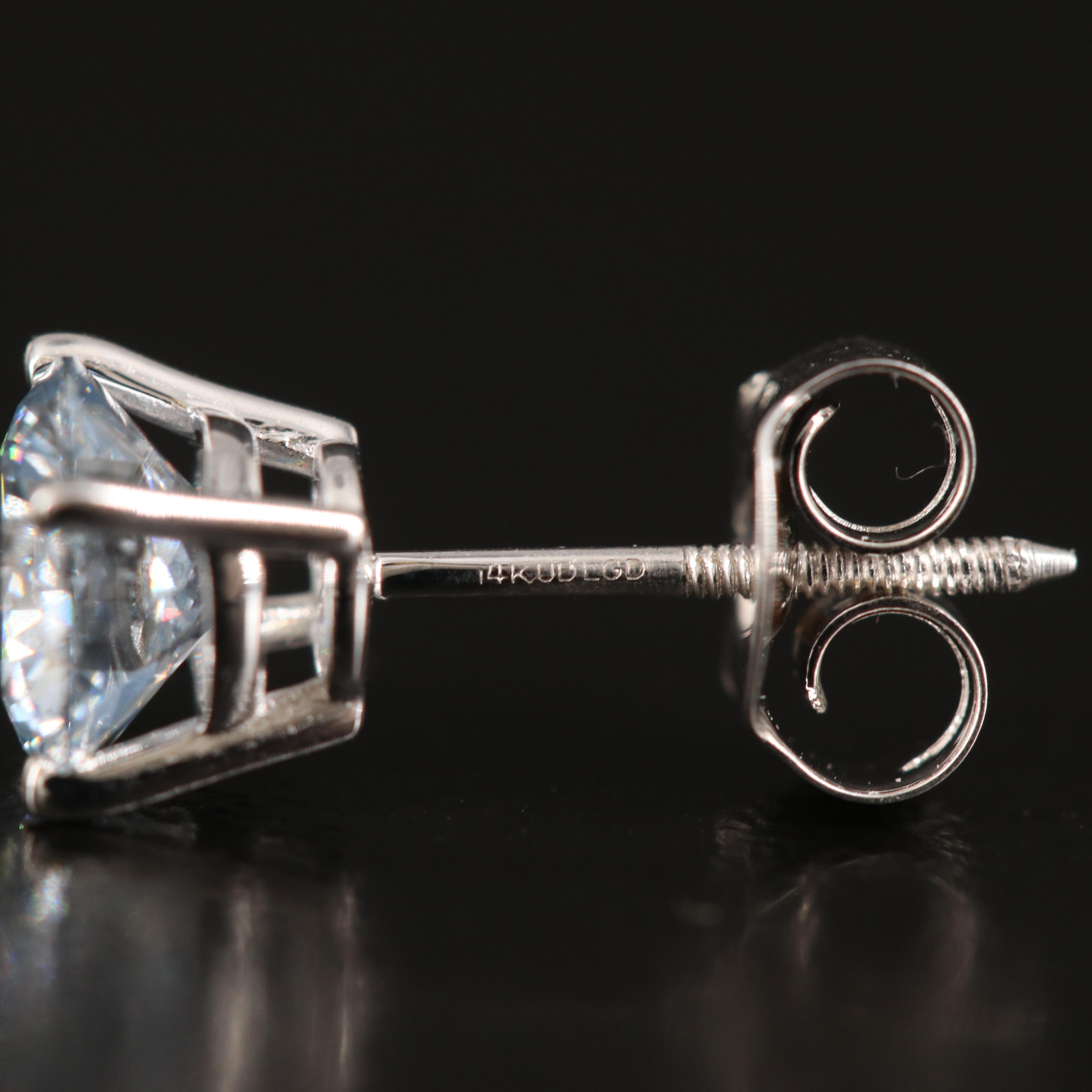 14K 1.45 CTW Lab Grown Diamond Stud Earrings