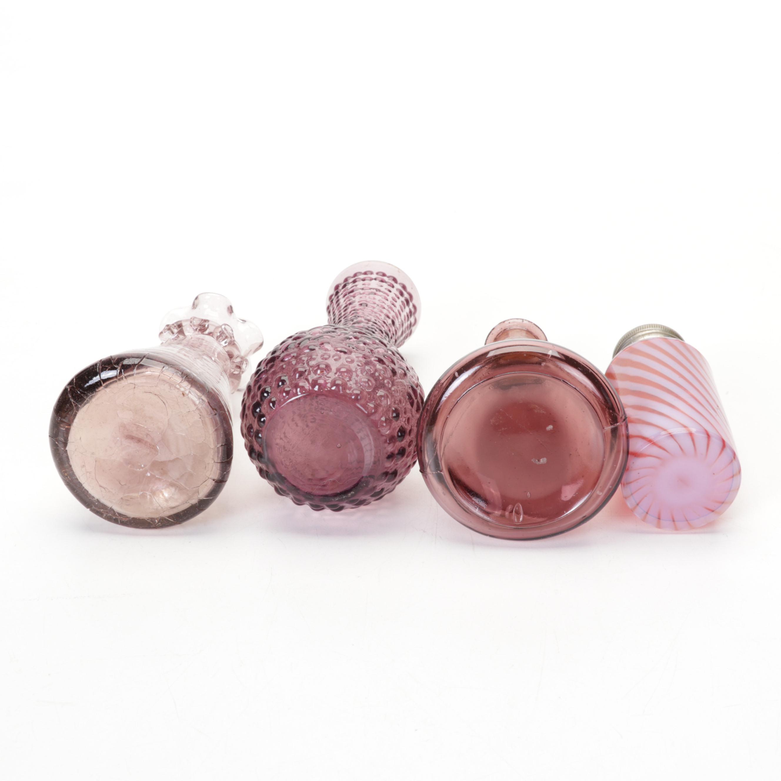 McCoy Planter, Carnival Glass Biscuit Jar, Aladdin Pink Glass Oil Lamp and More