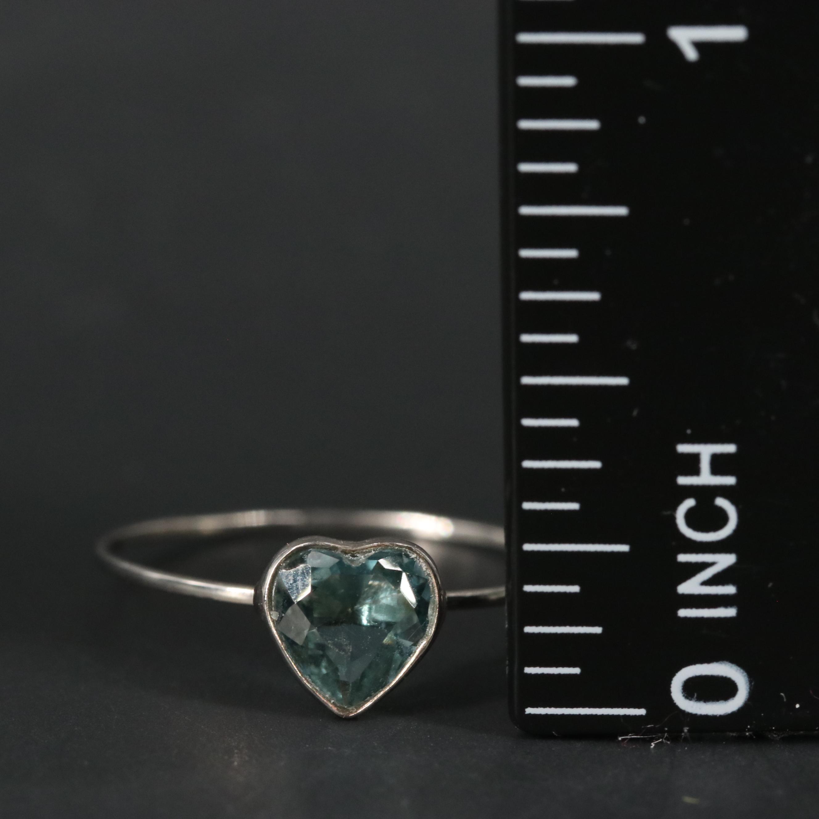 10K Aquamarine Ring