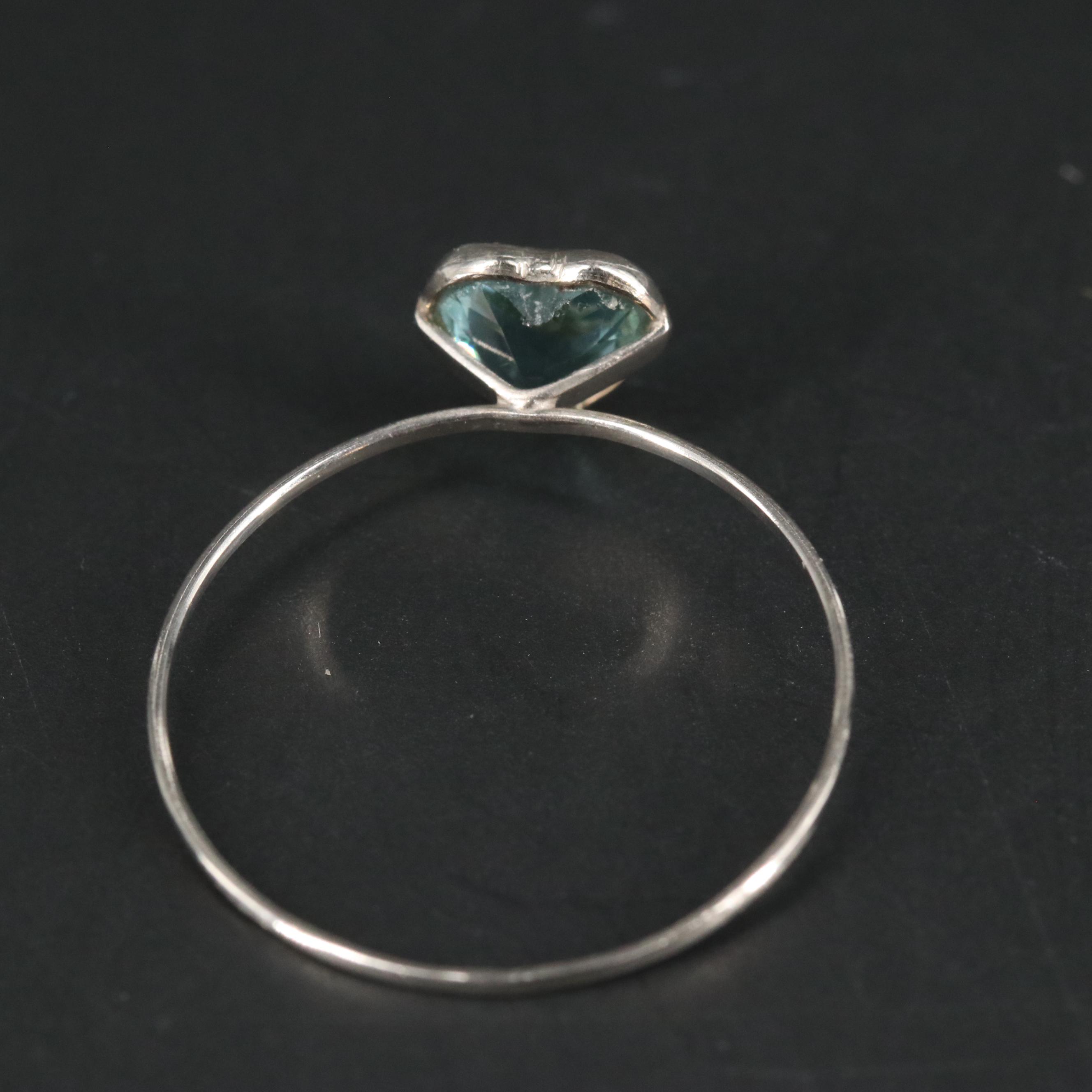 10K Aquamarine Ring