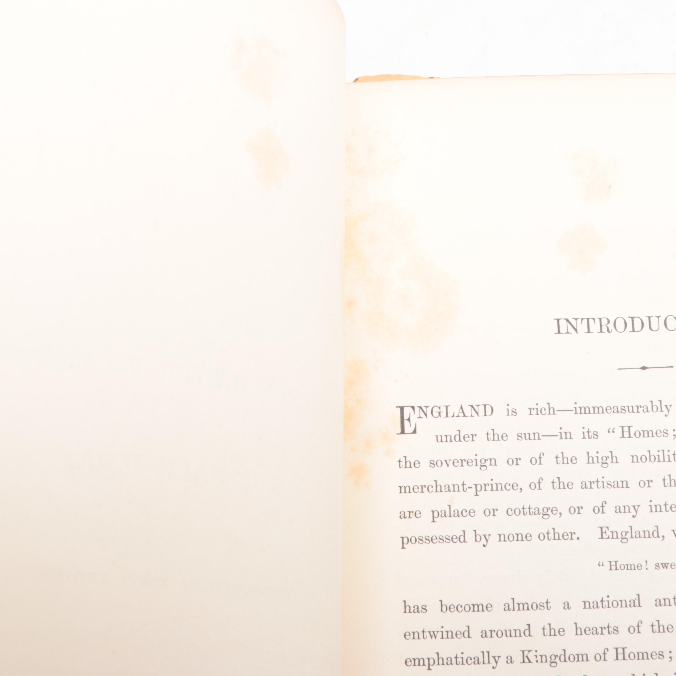 Illustrated "The Stately Homes of England" by Llewellynn Jewitt, Late 19th C.