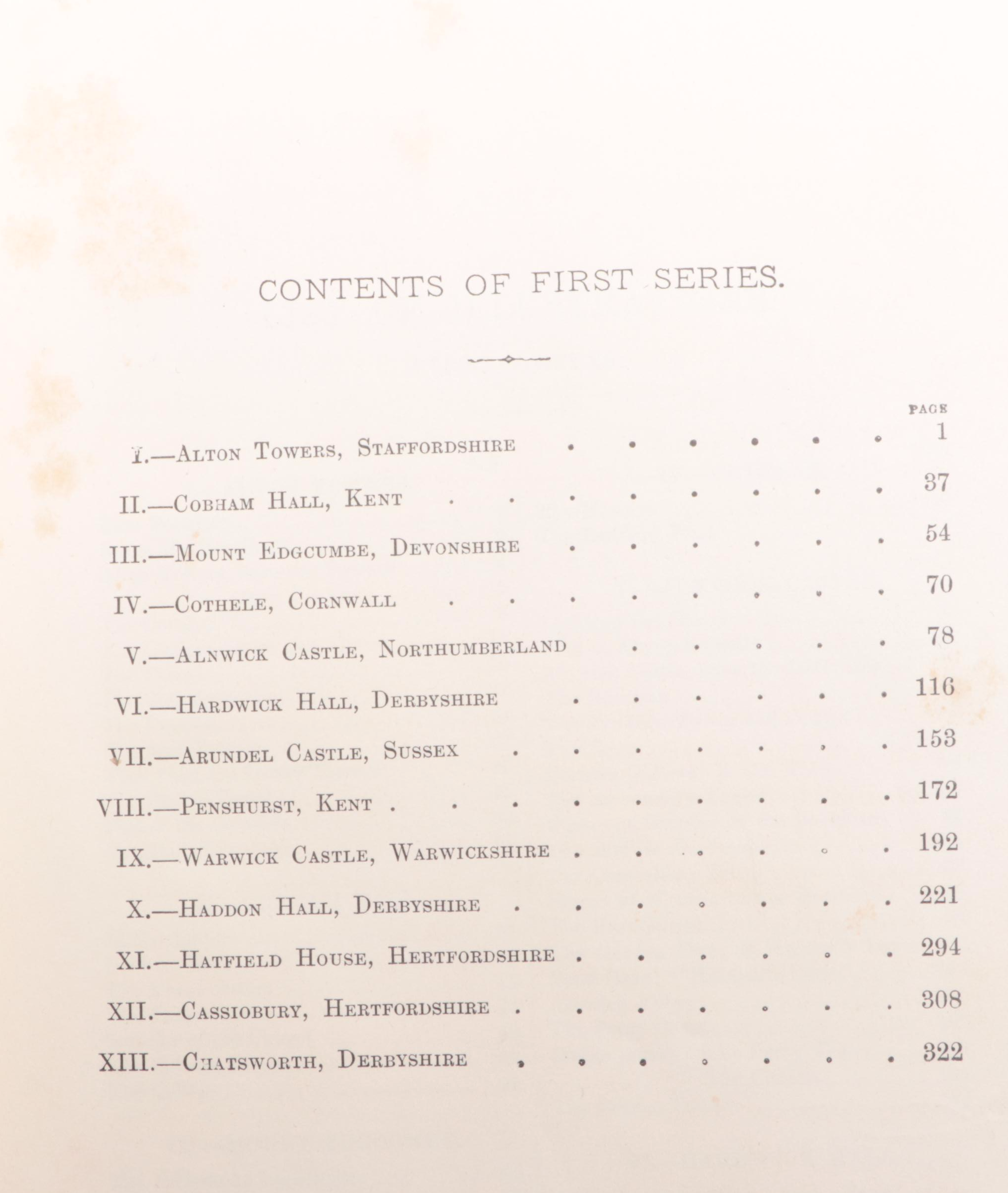 Illustrated "The Stately Homes of England" by Llewellynn Jewitt, Late 19th C.