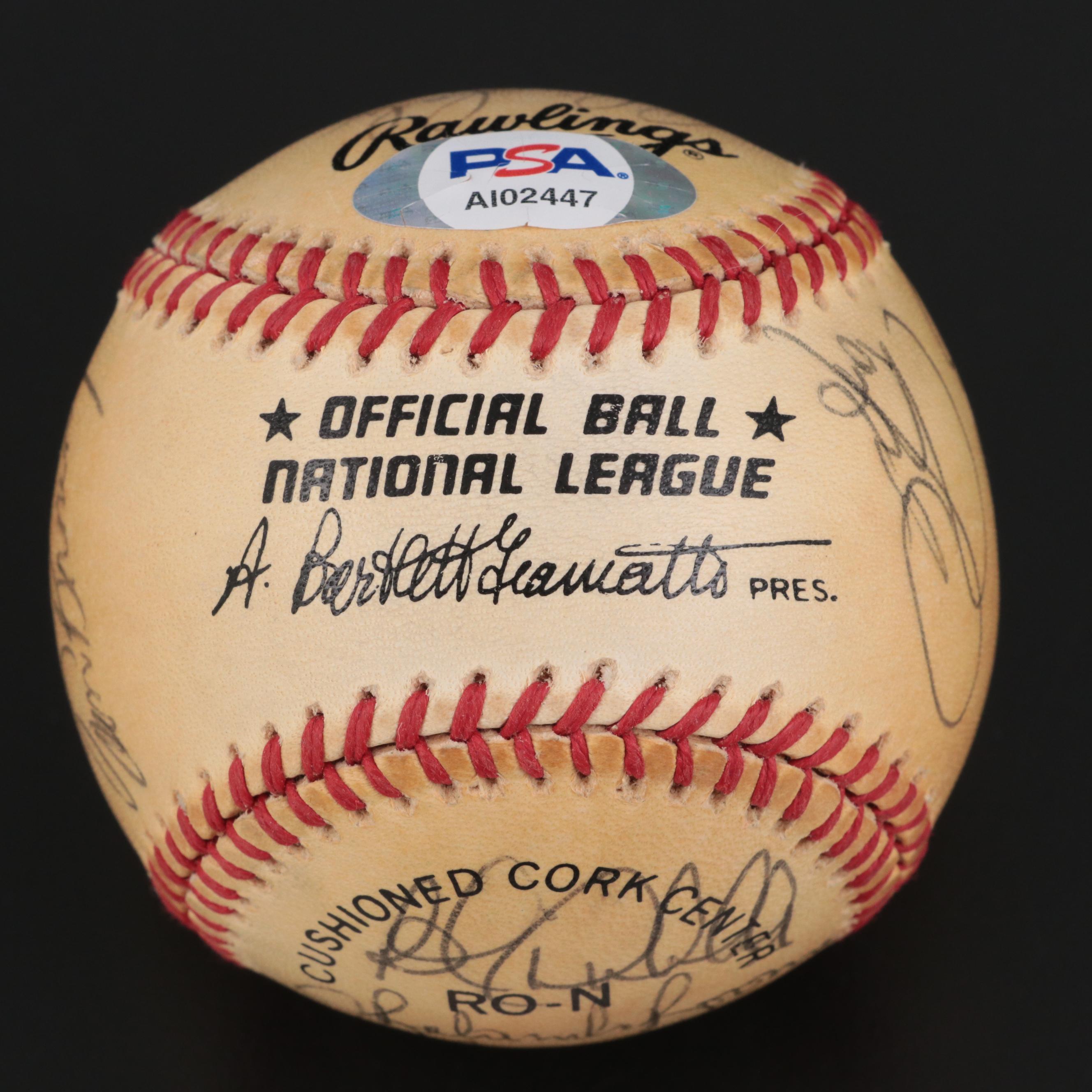 1989 Cincinnati Reds Nuxhall, Larkin, Davis, O'Neill, Others Team Signed Ball