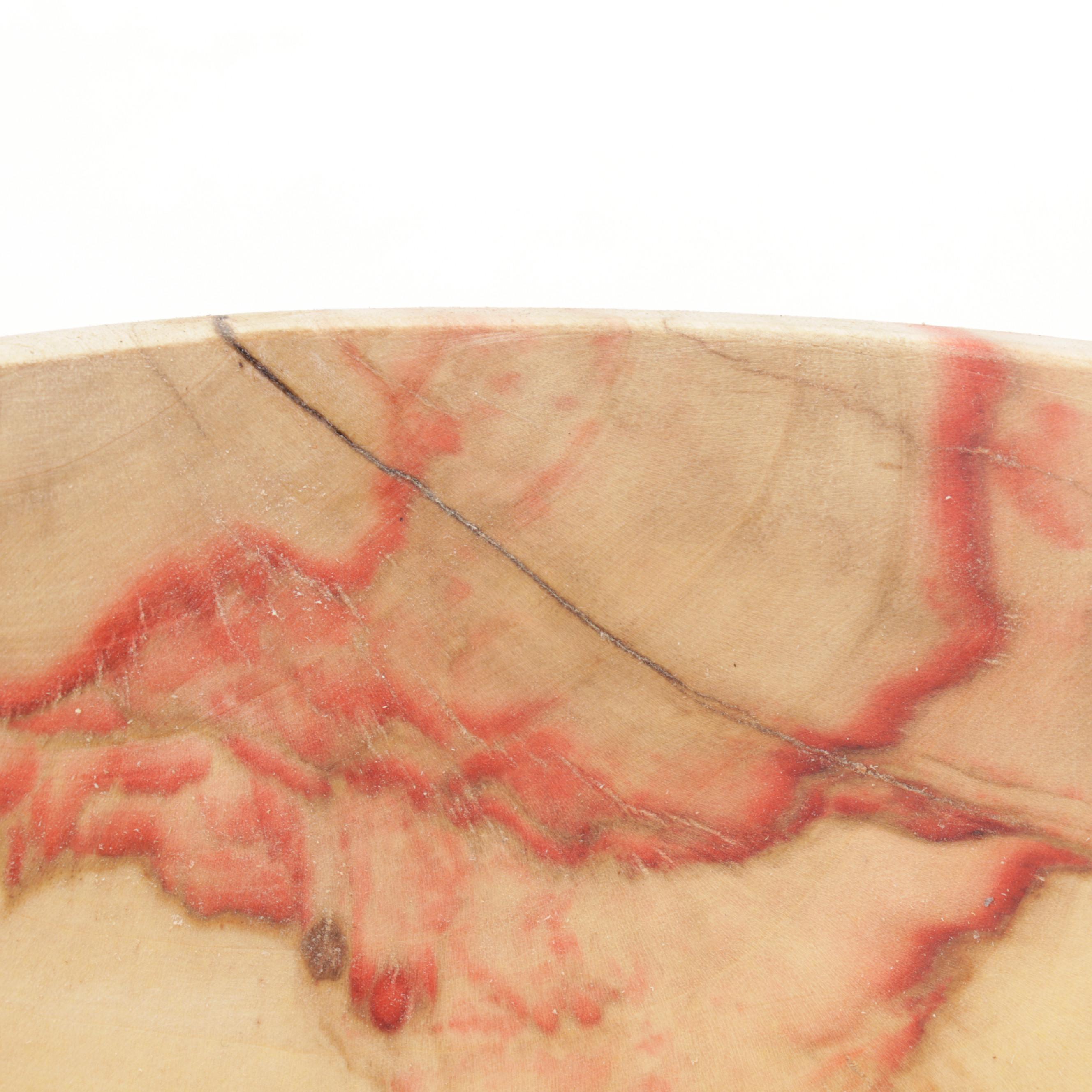 Jim Eliopulos Turned Box Elder Wood Bowls and Walnut Dolphin Sculpture