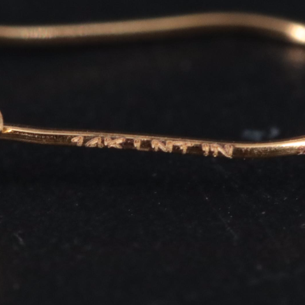 14K Diamond Drop Earrings