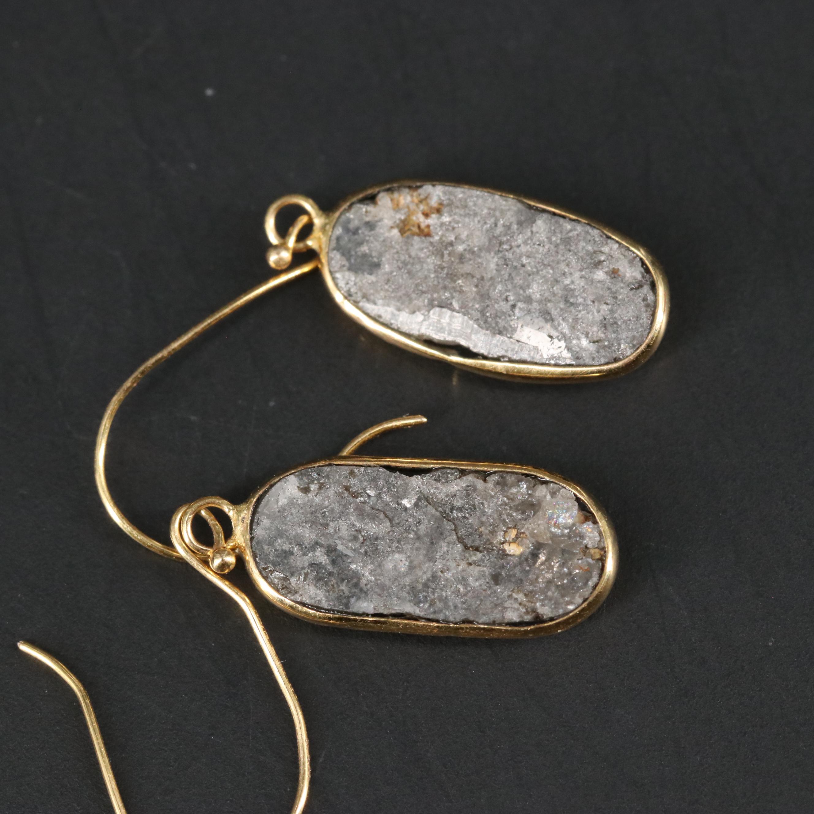 14K Diamond Drop Earrings