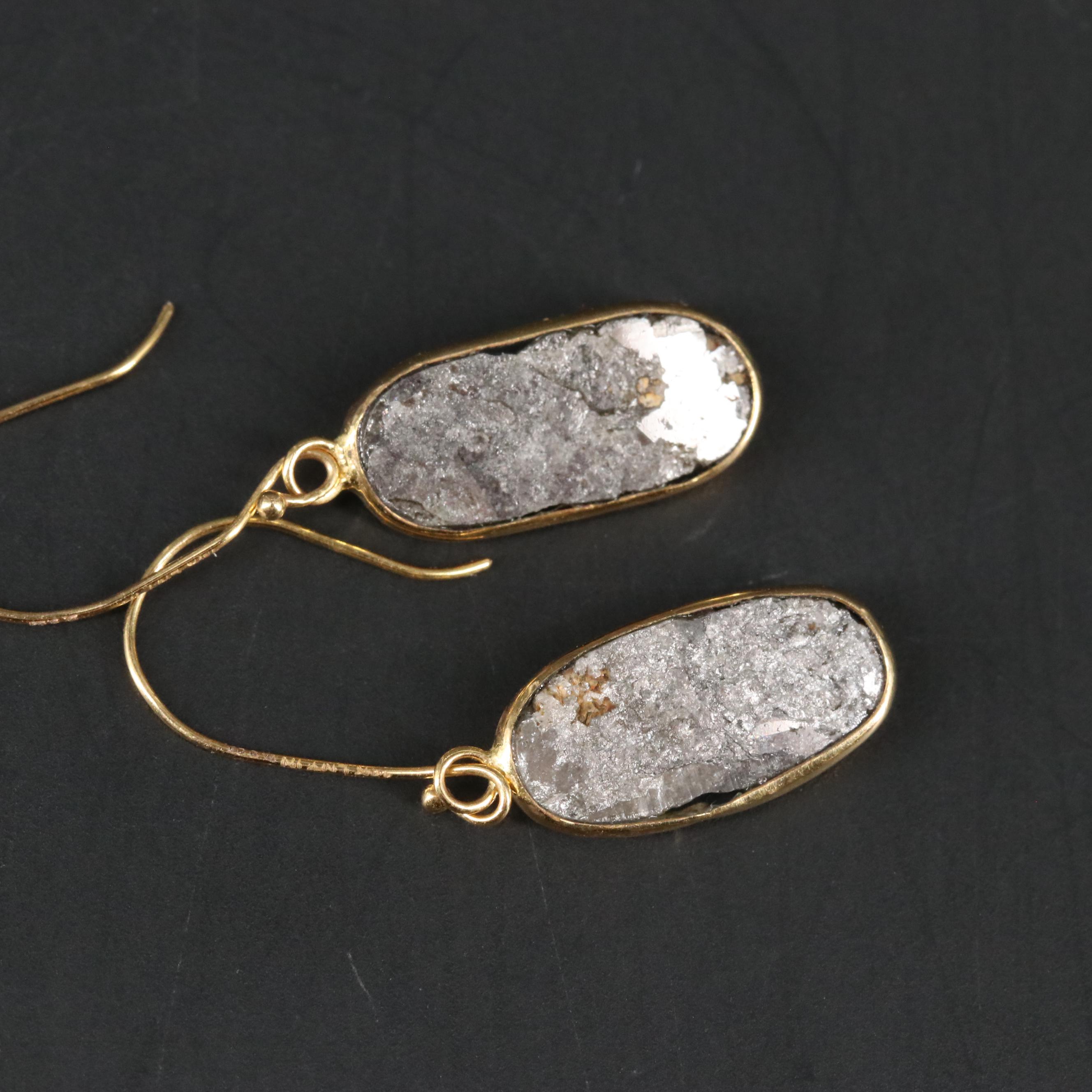 14K Diamond Drop Earrings