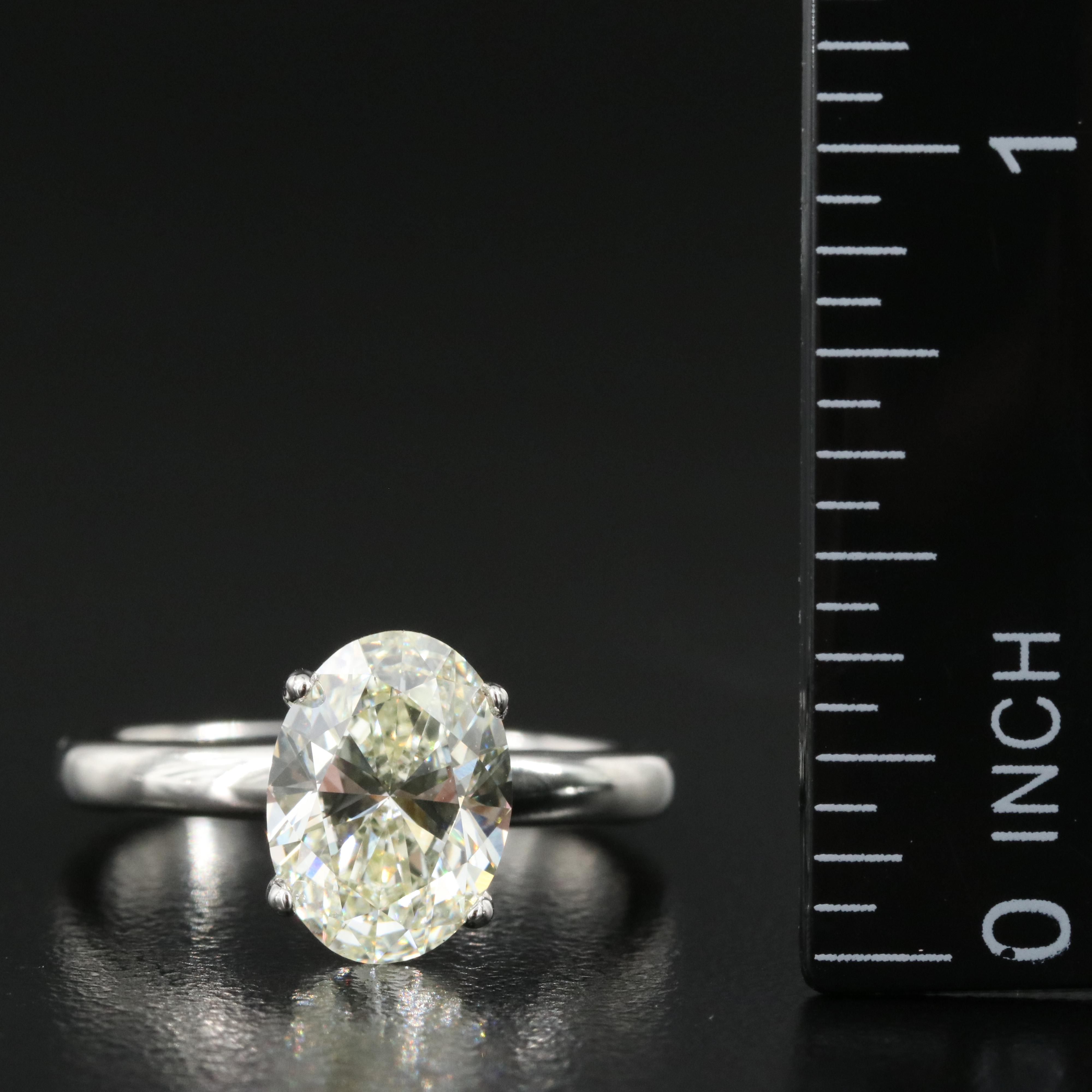 Platinum 2.40 CT Lab Grown Diamond Solitaire Ring