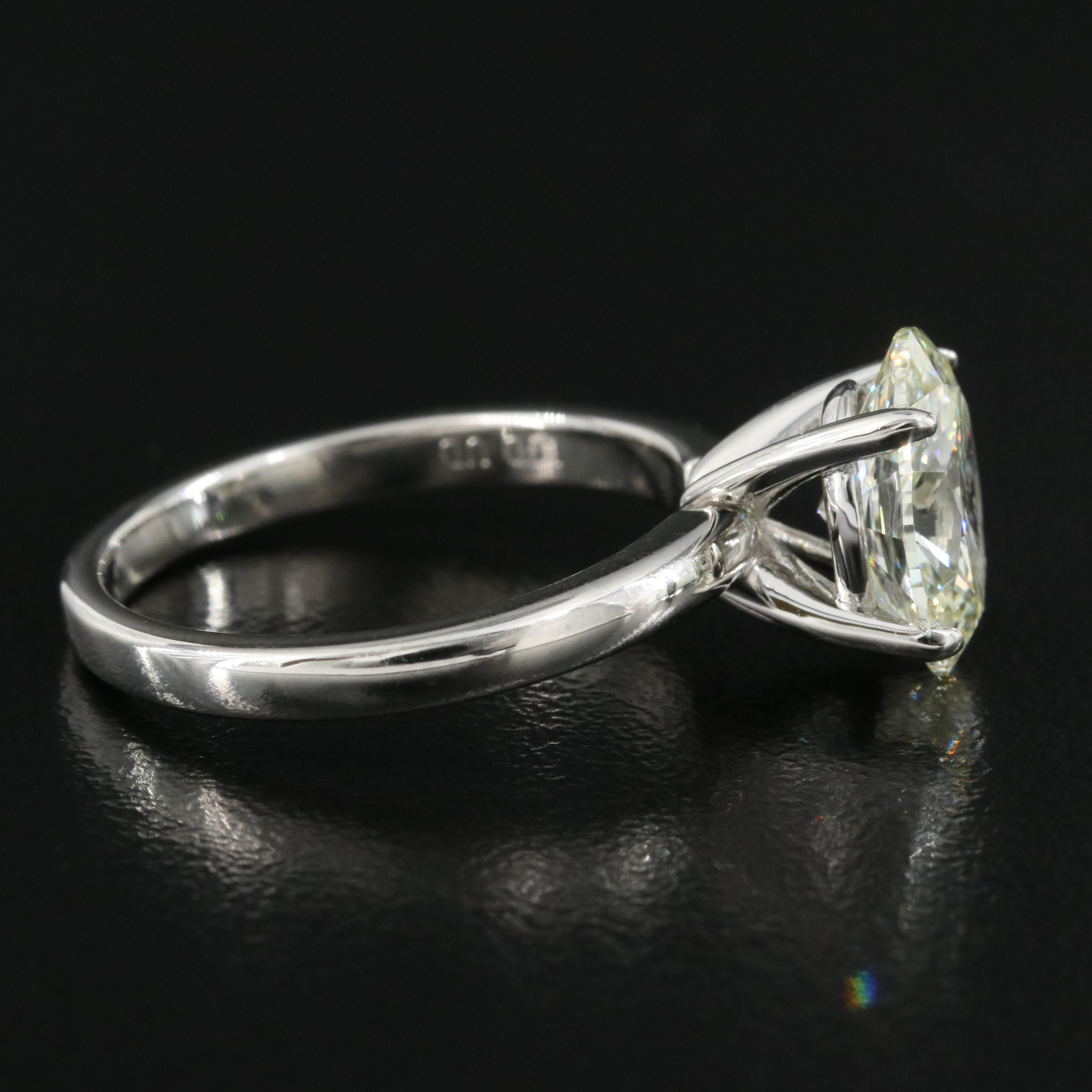 Platinum 2.40 CT Lab Grown Diamond Solitaire Ring