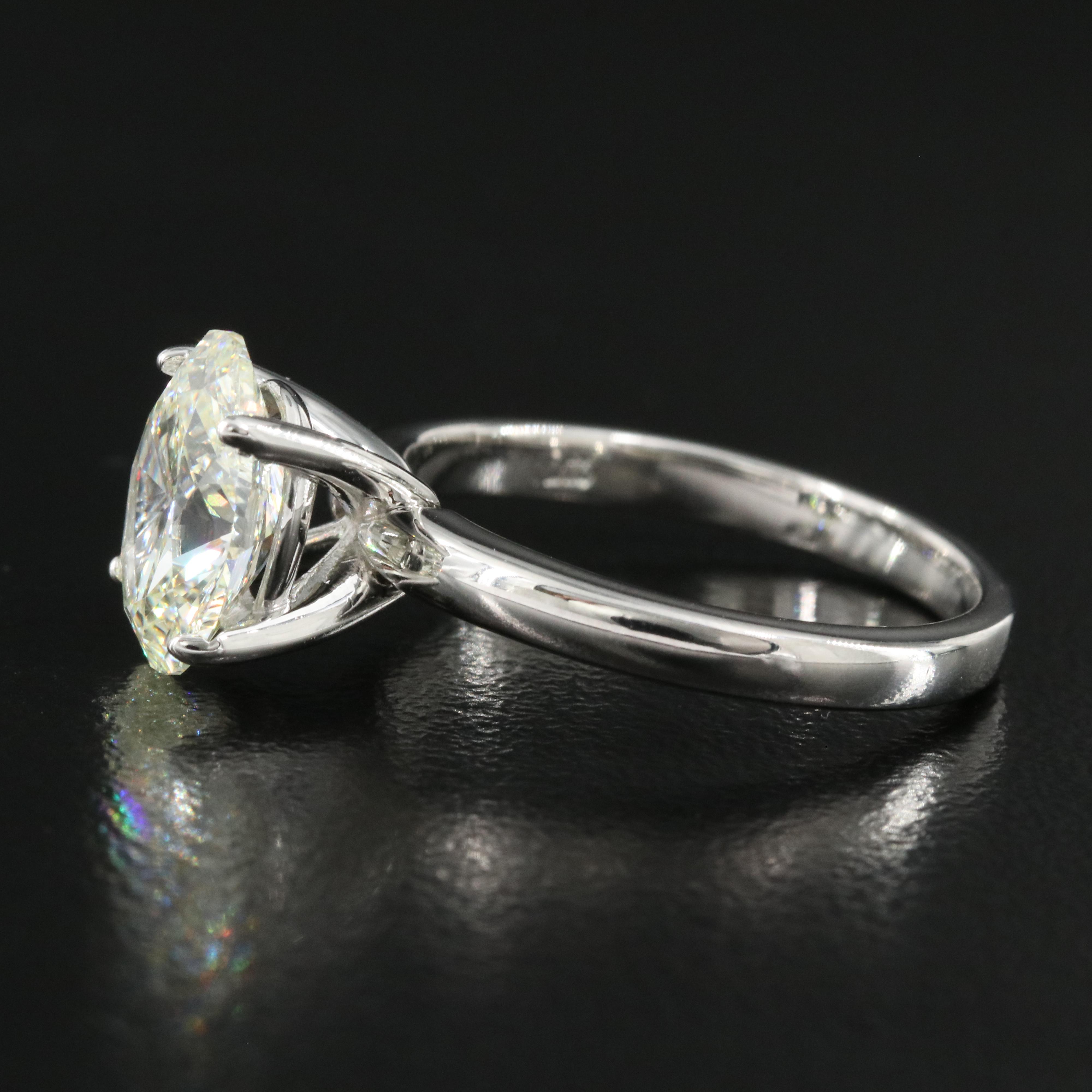 Platinum 2.40 CT Lab Grown Diamond Solitaire Ring