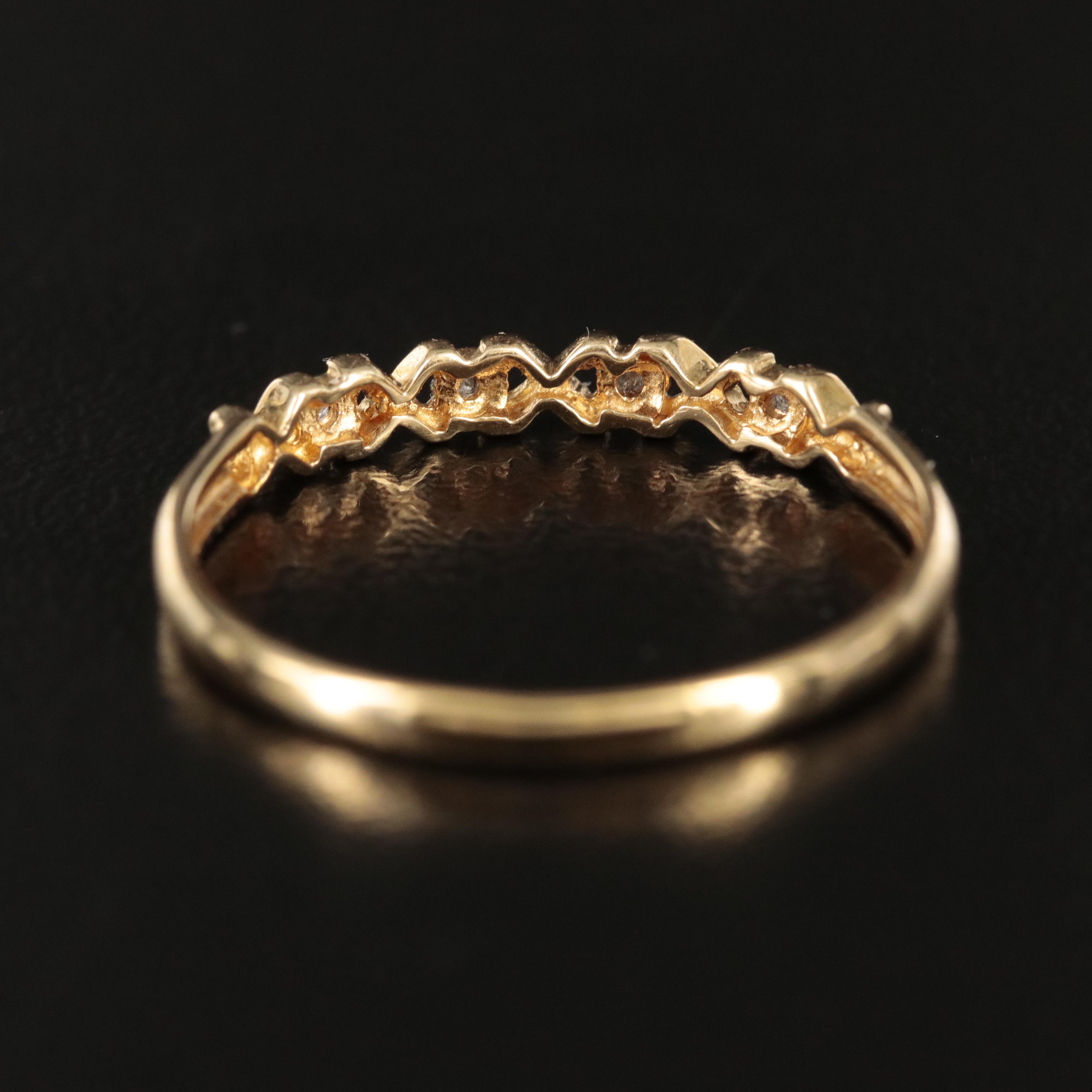 10K 0.02 CTW Diamond "X and O" Band