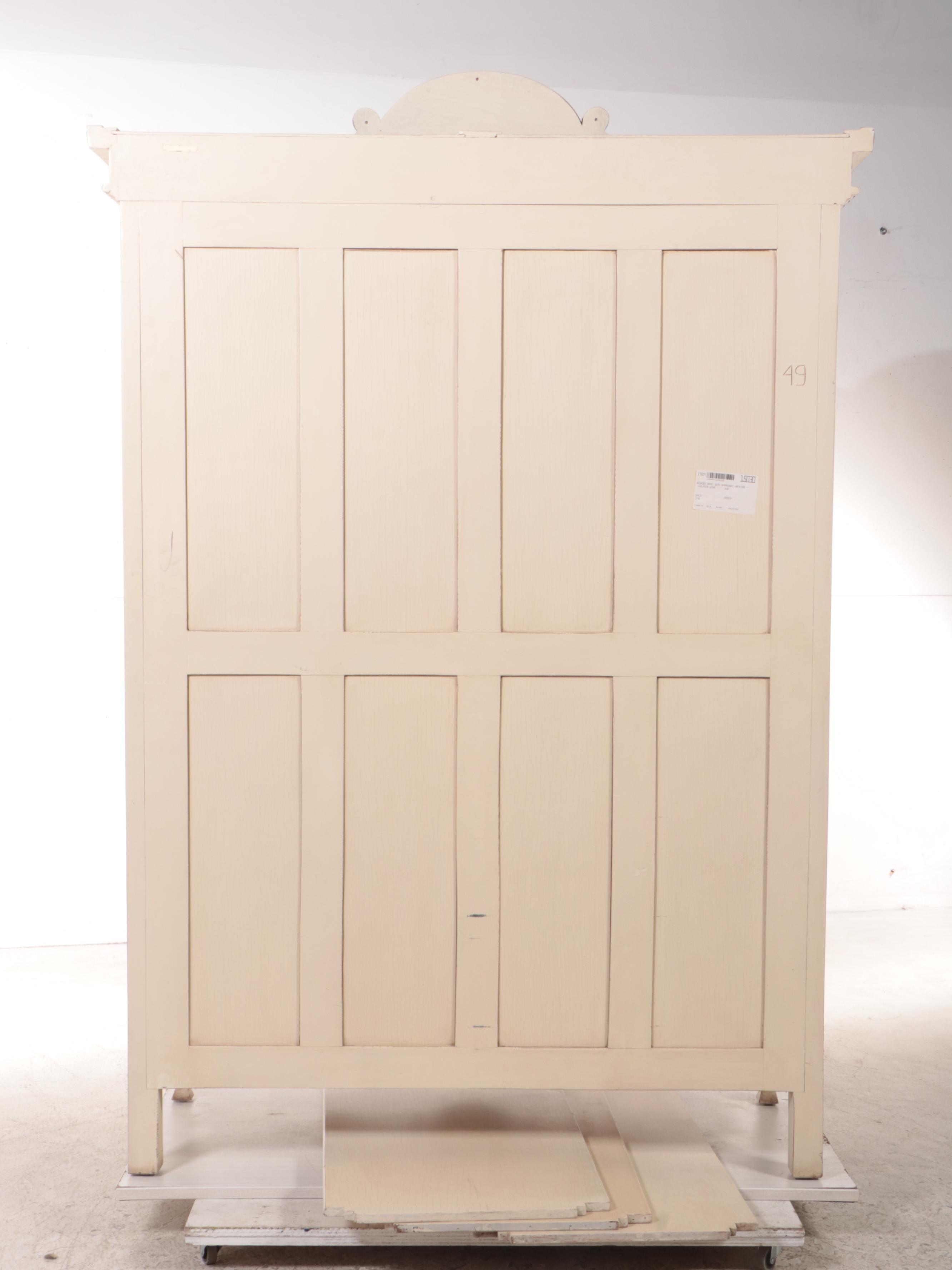 Louis XV Style Cream and Blue-Painted "Normandy" Vitrine