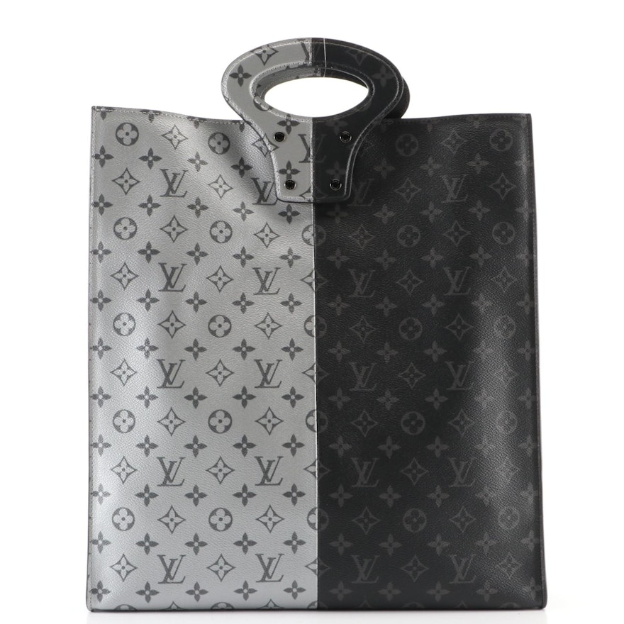 Louis Vuitton North-South Tote in Monogram Split Eclipse Canvas