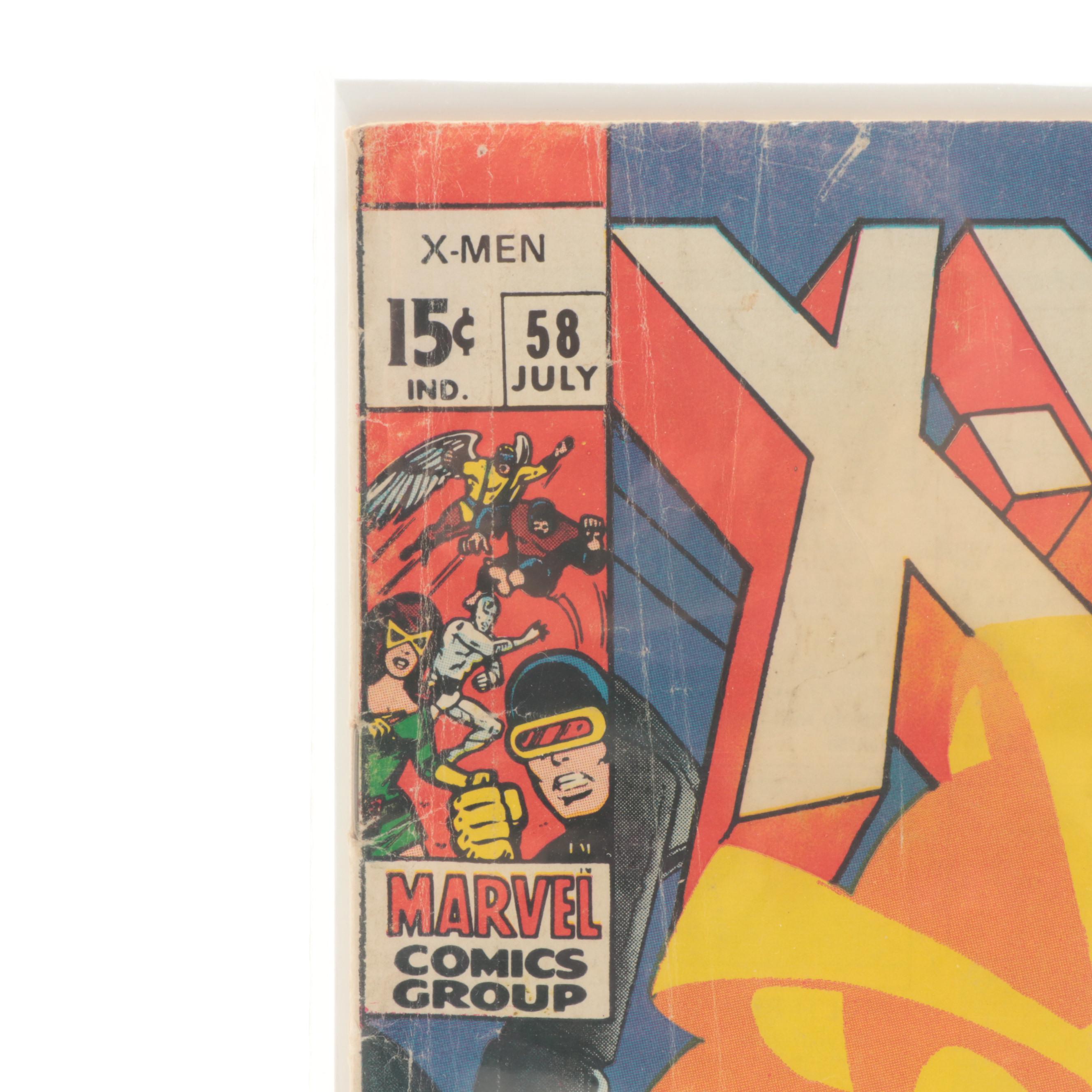 Marvel Silver Age X-Men #58 First Appearance of Havok Comic Book, 1969