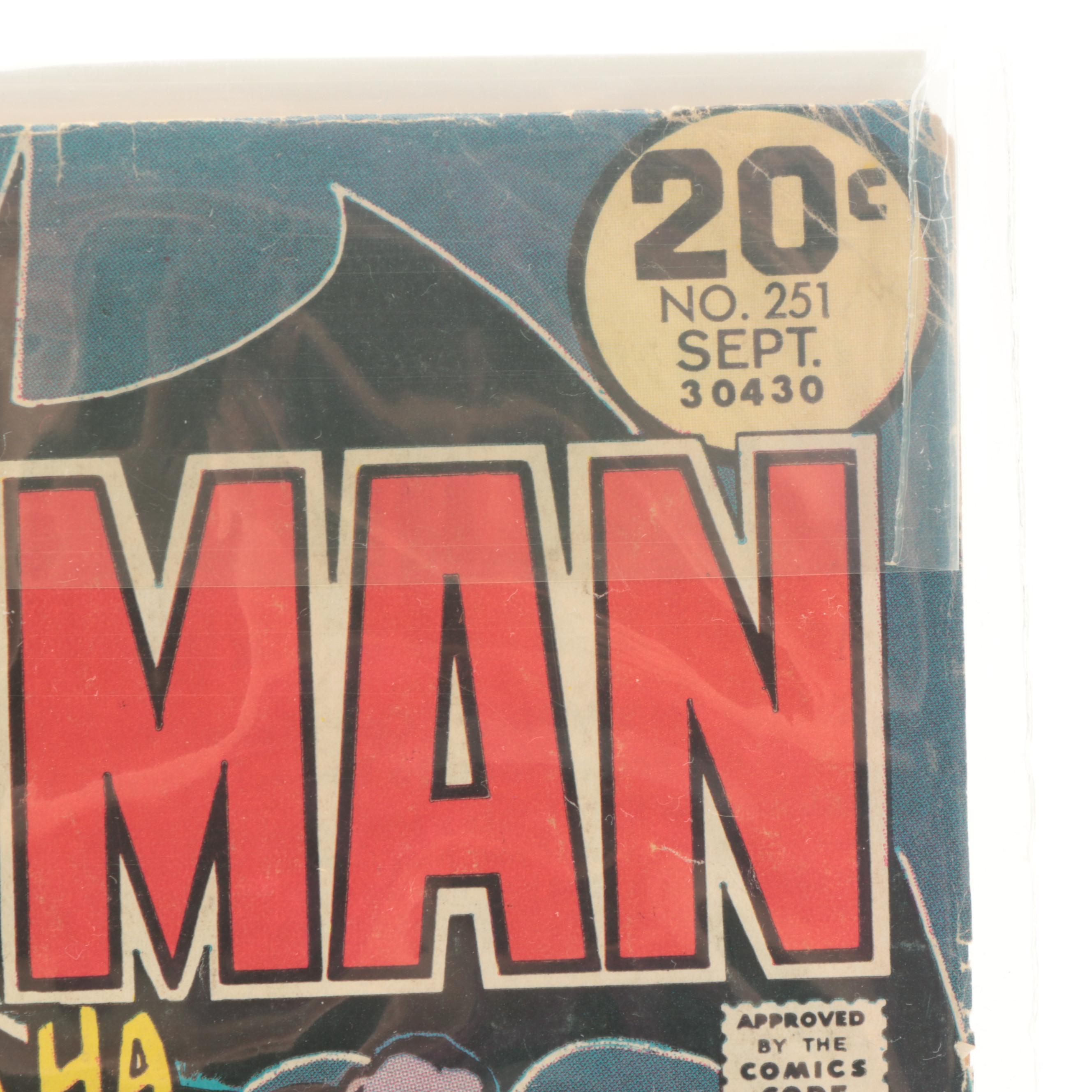 DC Bronze Age "Batman" Vol. 1 #251 Comic Book, 1973