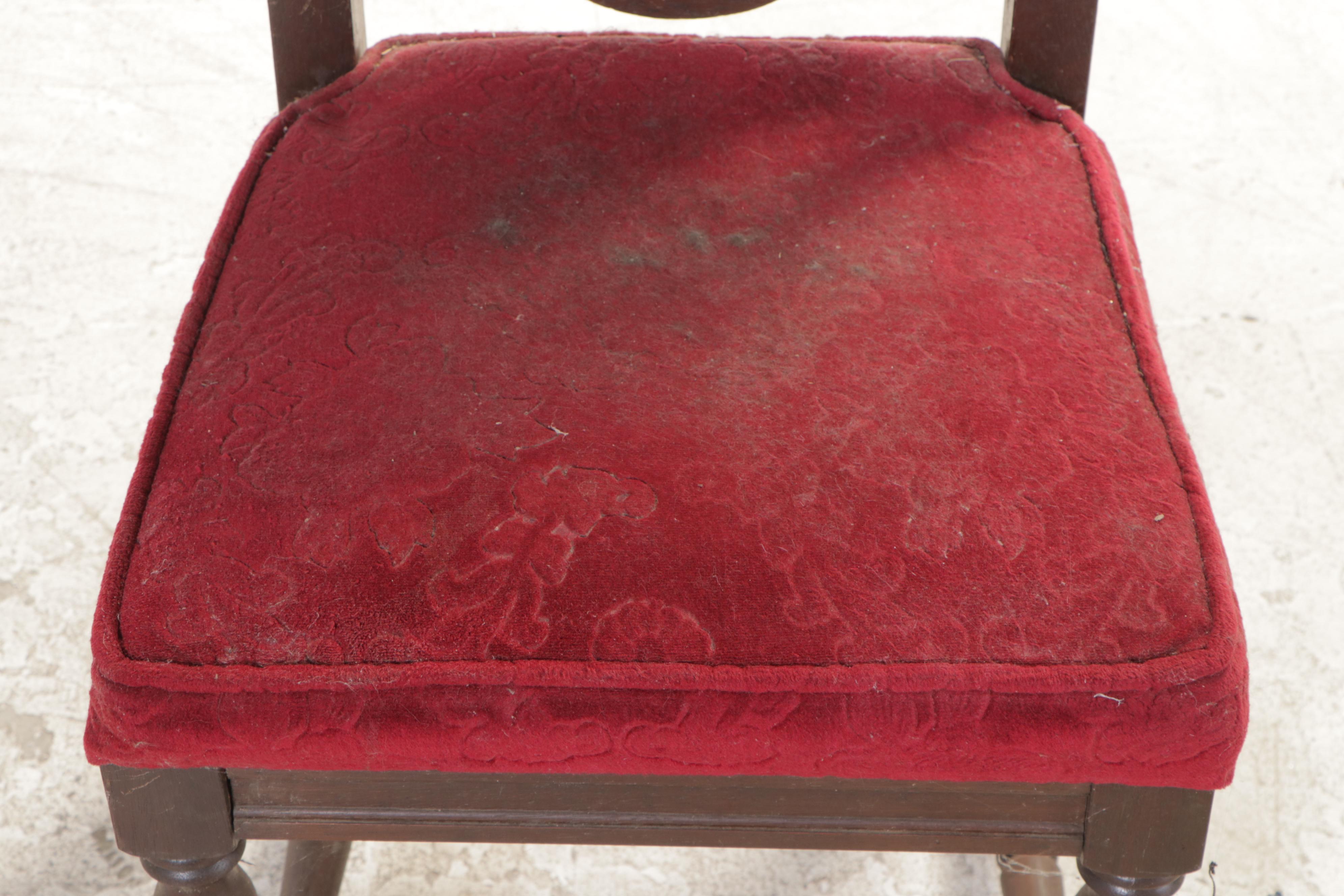 Six Jacobean Revival Carved Oak Side Chairs, Early 20th Century