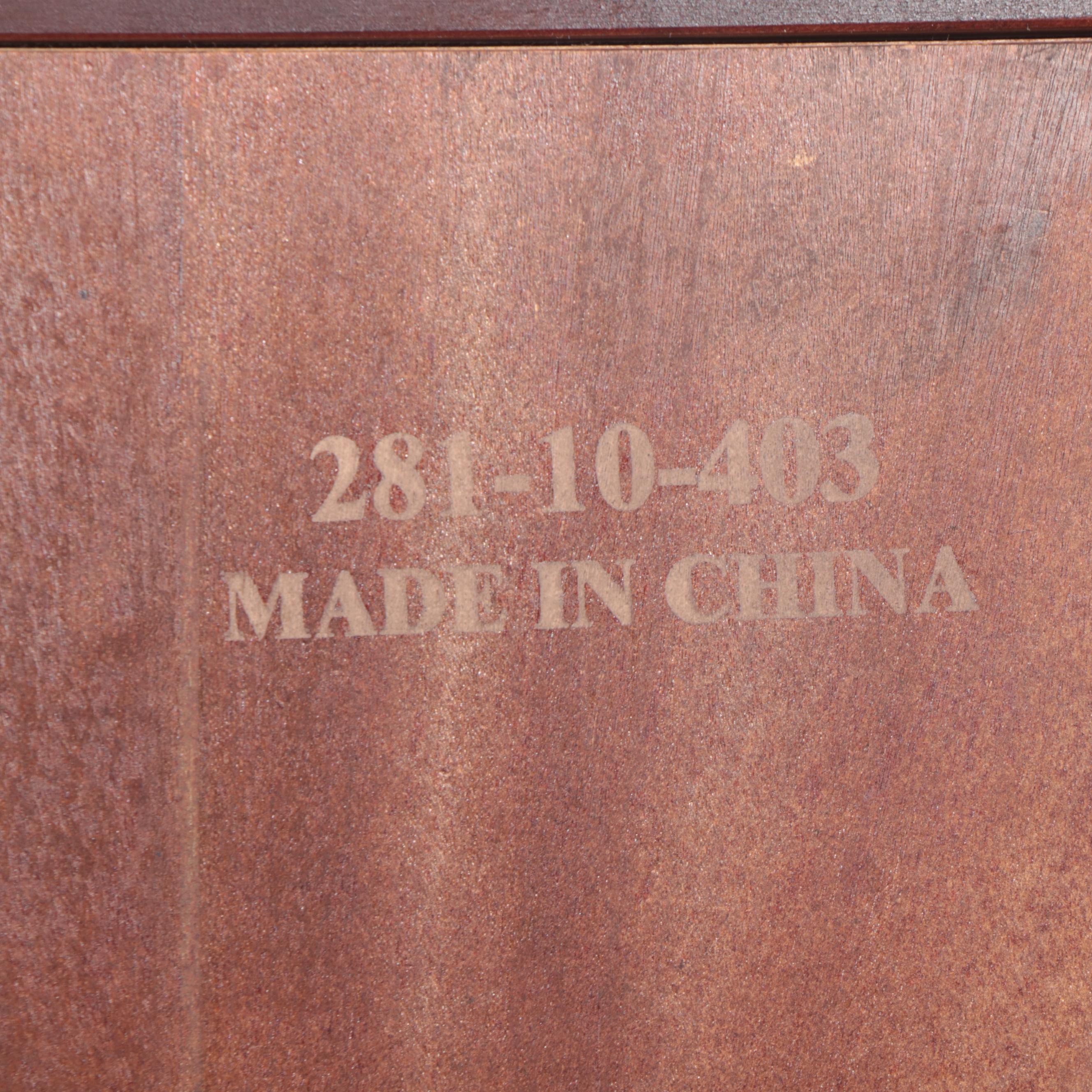 Federal Style Cherrywood Pedestal Desk with Hutch