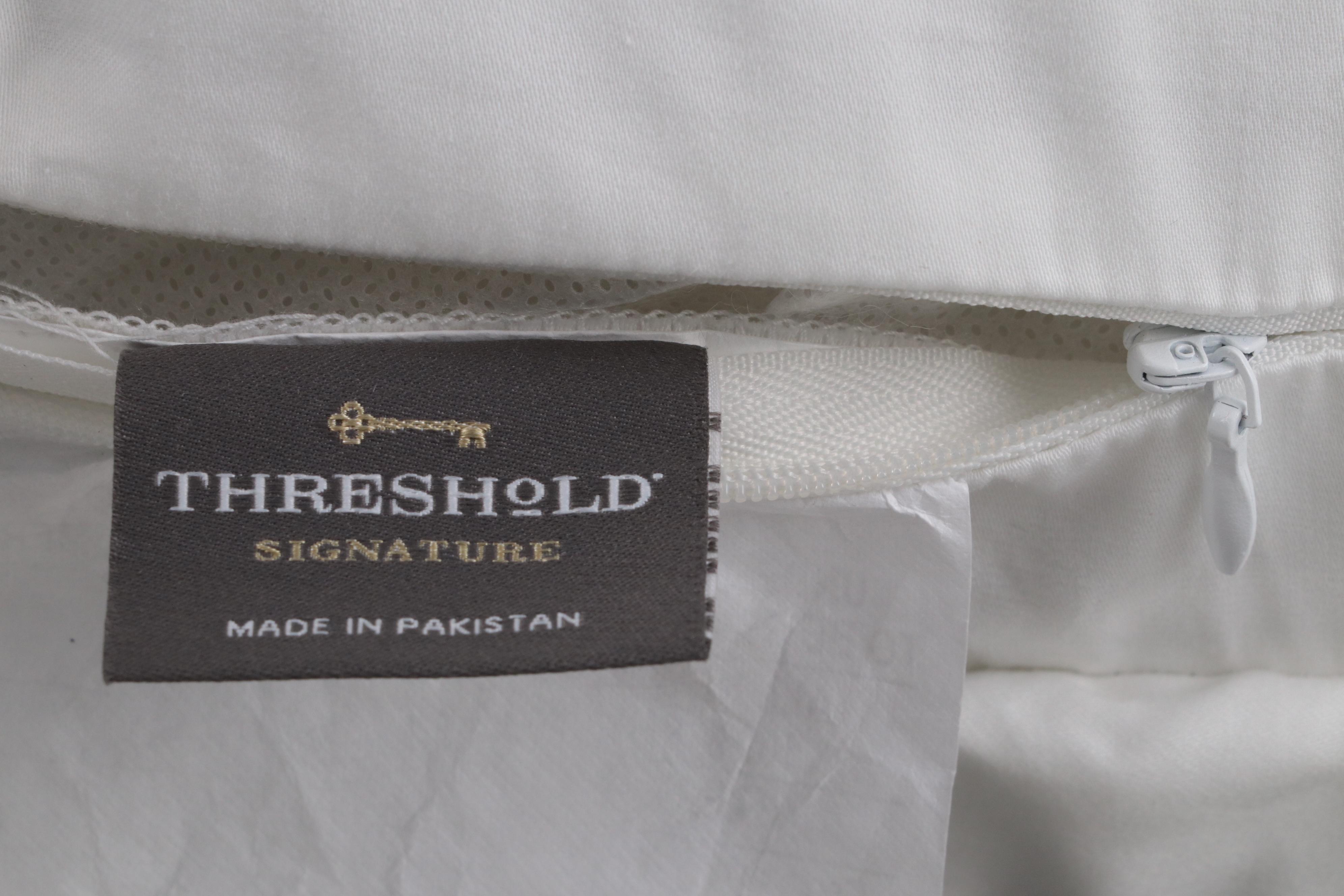 Three Threshold Signature Birch Border Euro Bed Pillows