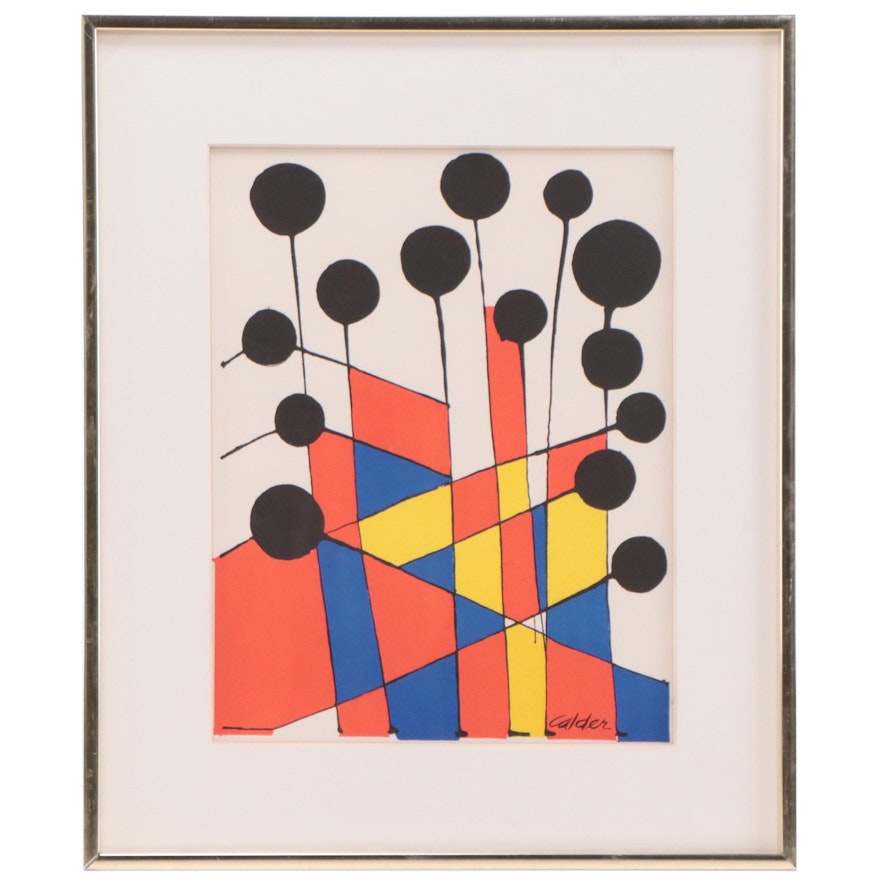 Alexander Calder Abstract Lithograph "Balloons"