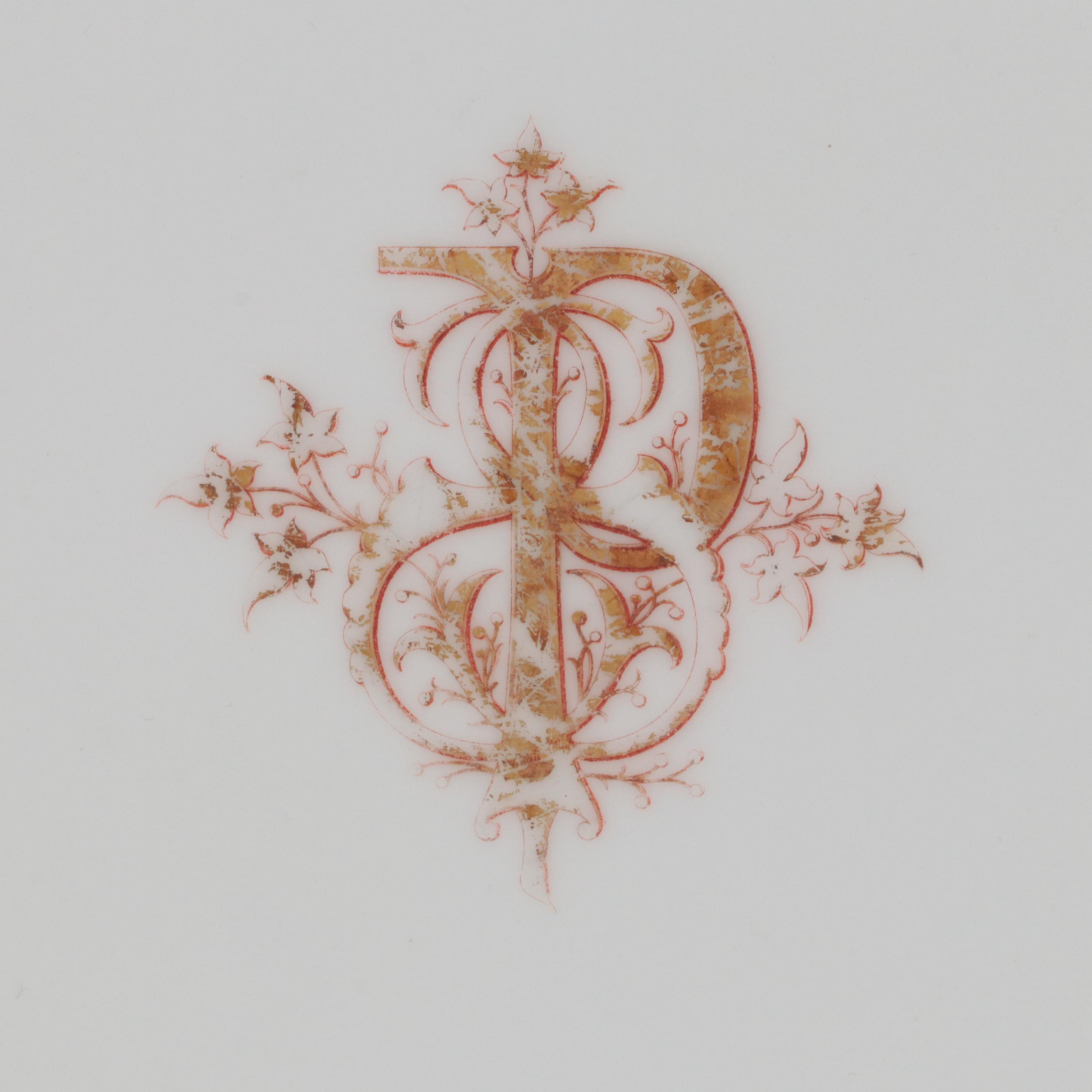 E.V. Haughwout & Co. Hand-Painted French Porcelain Meat Platter