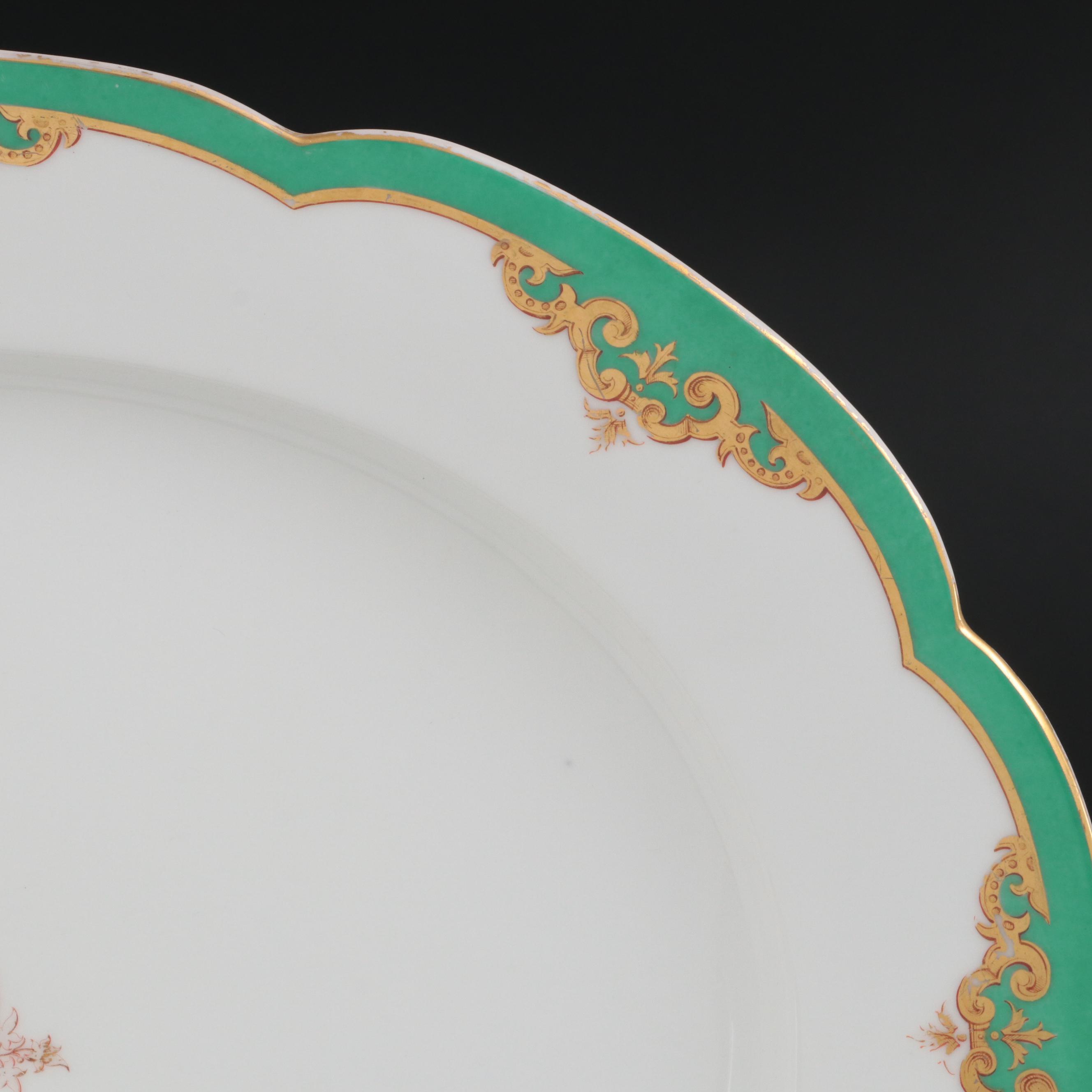 E.V. Haughwout & Co. Hand-Painted French Porcelain Meat Platter