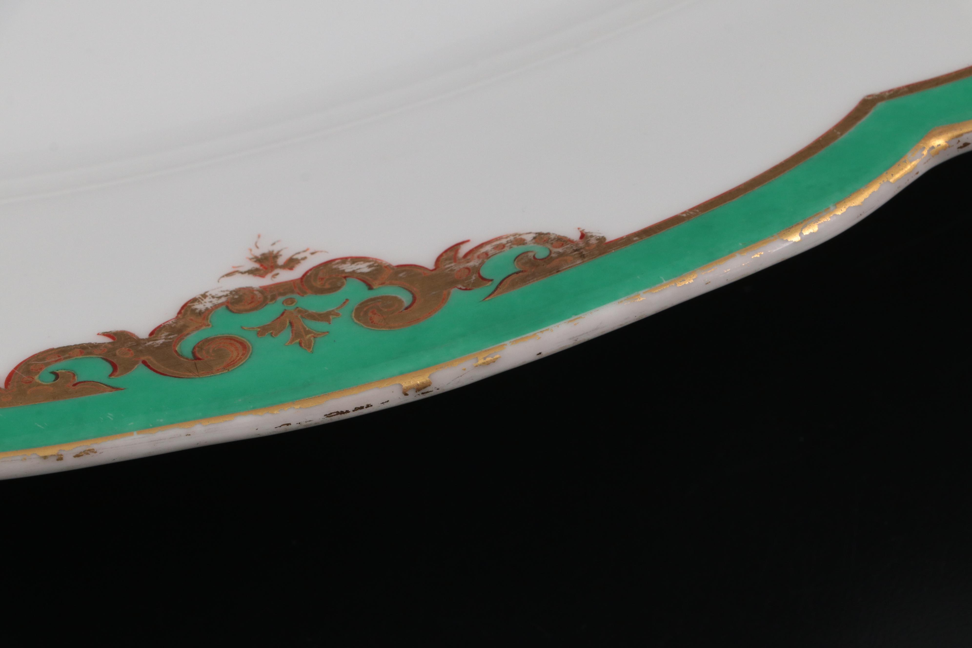 E.V. Haughwout & Co. Hand-Painted French Porcelain Meat Platter
