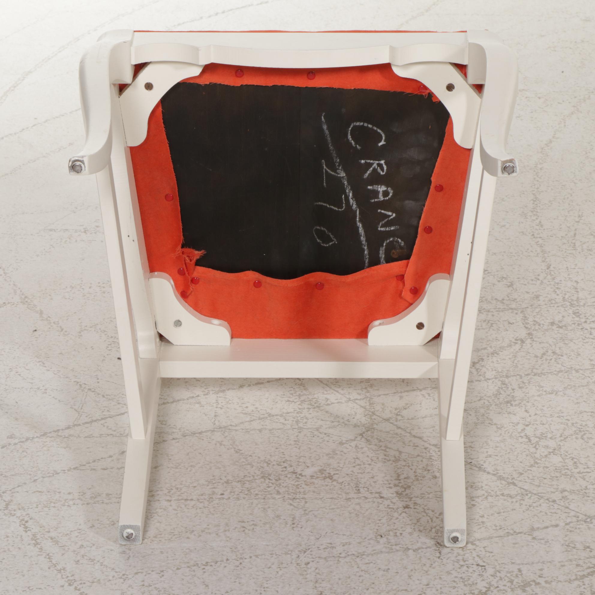 West Michigan Furniture Co. White and Paint-Decorated Wood Desk and Chair