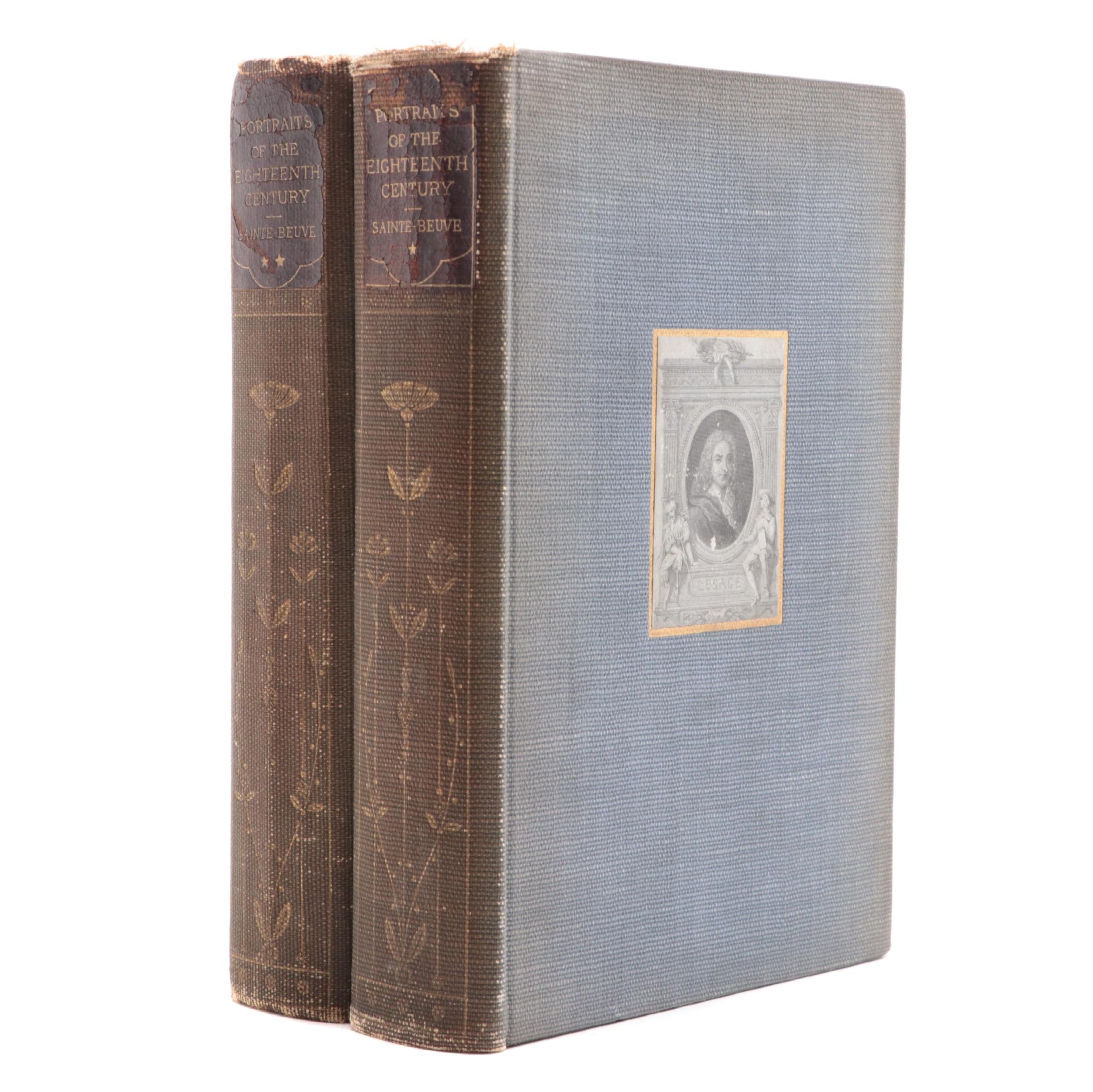 "Portraits of the Eighteenth Century" Complete Set by C. A. Sainte-Beuve, 1905